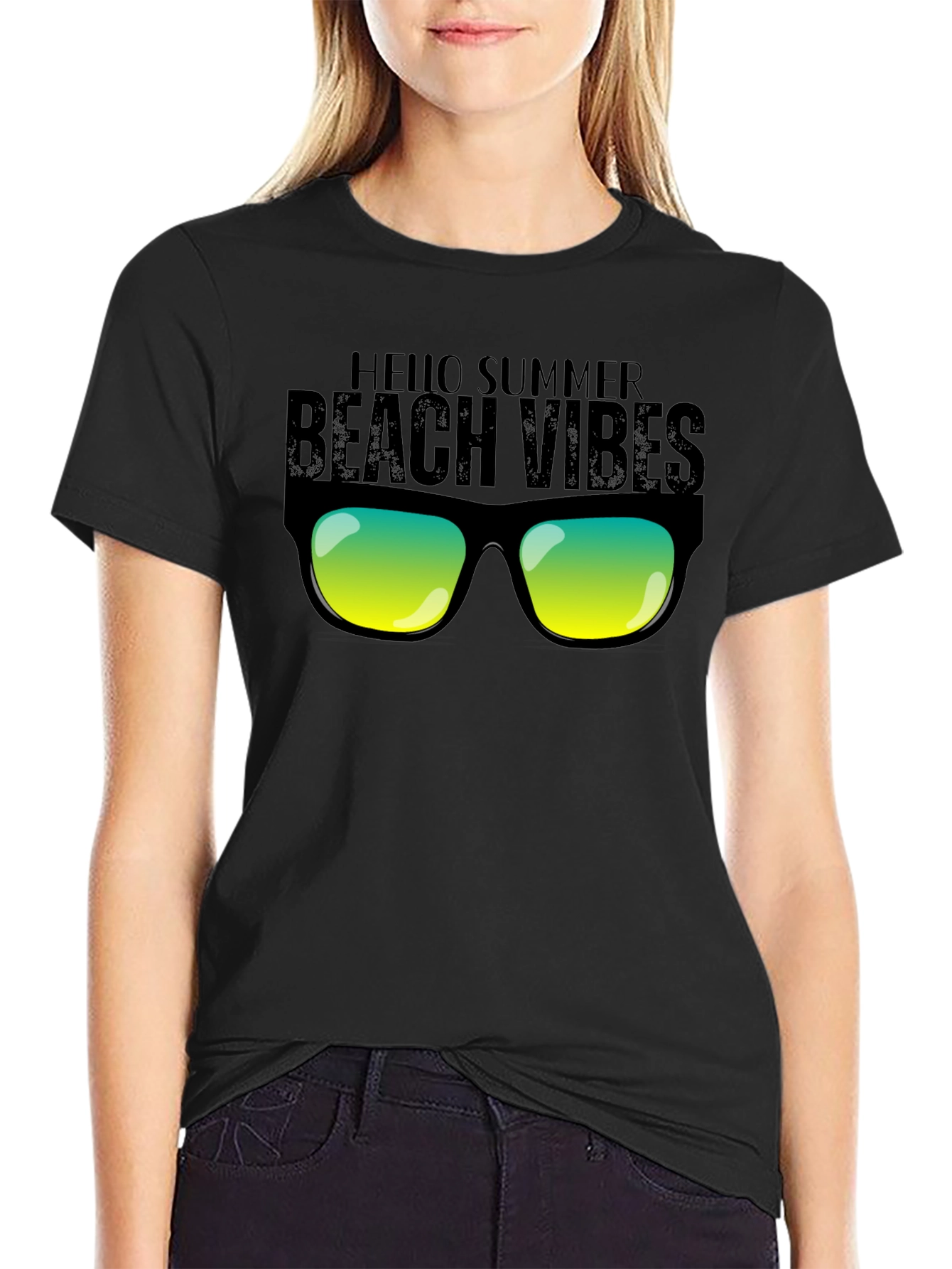 Hello Summer Beach Vibes Graphic Tee