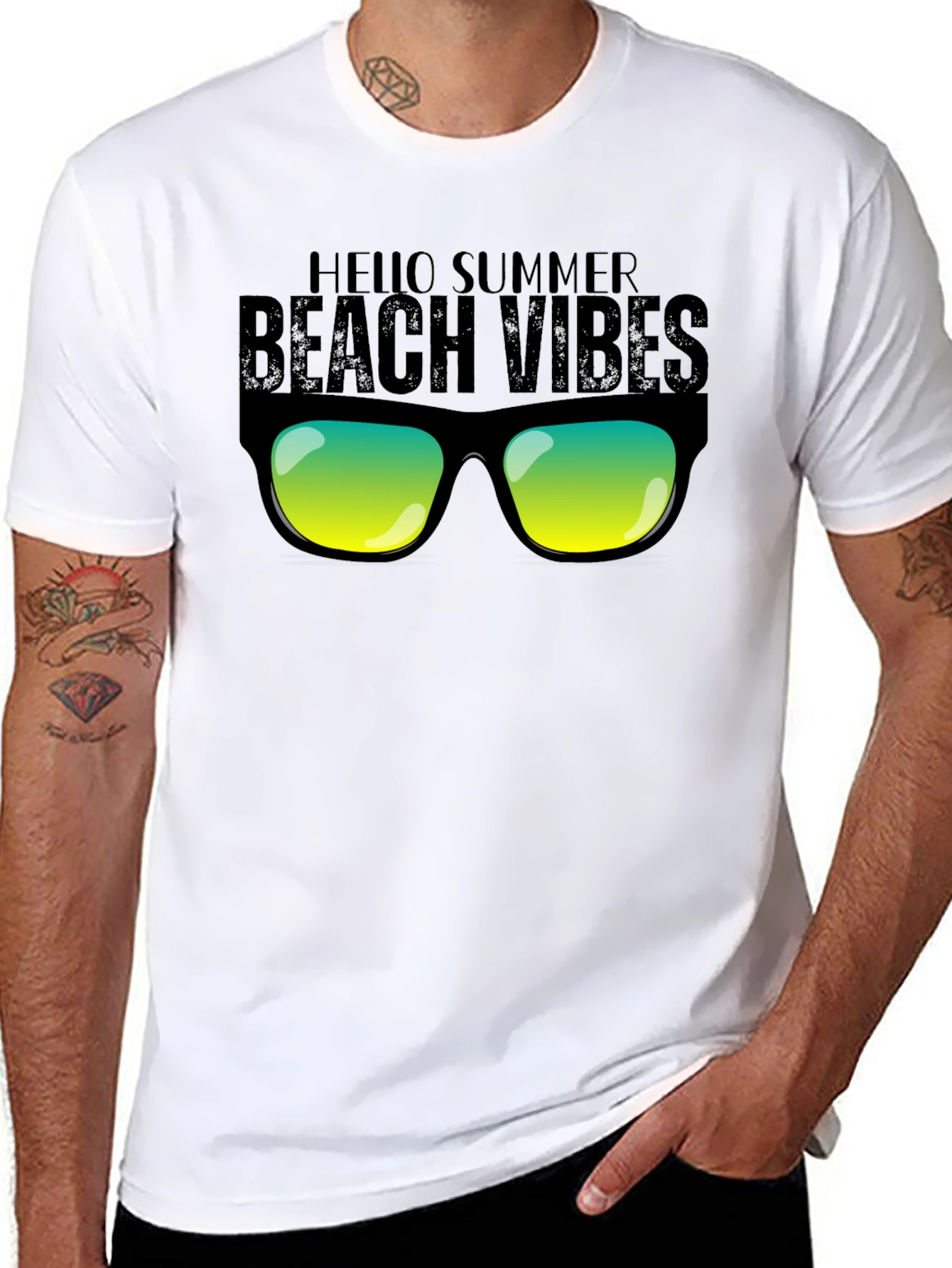 Hello Summer Beach Vibes Graphic Tee