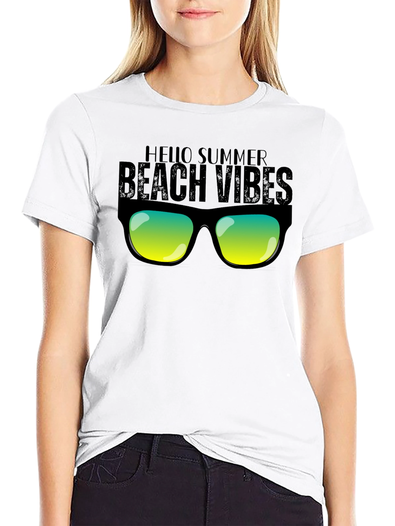 Hello Summer Beach Vibes Graphic Tee