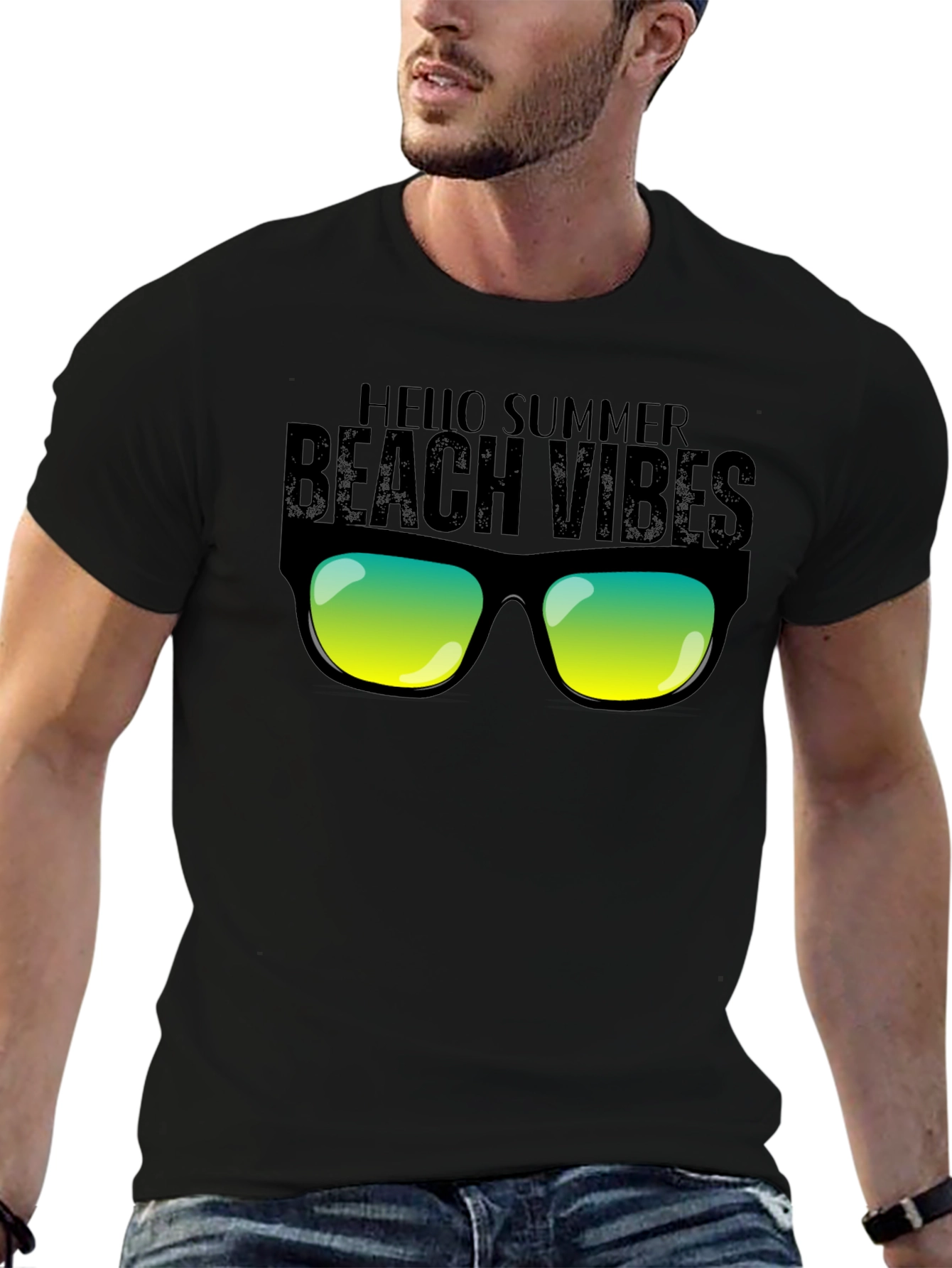 Hello Summer Beach Vibes Graphic Tee