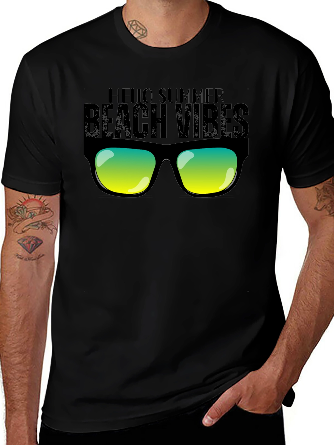 Hello Summer Beach Vibes Graphic Tee