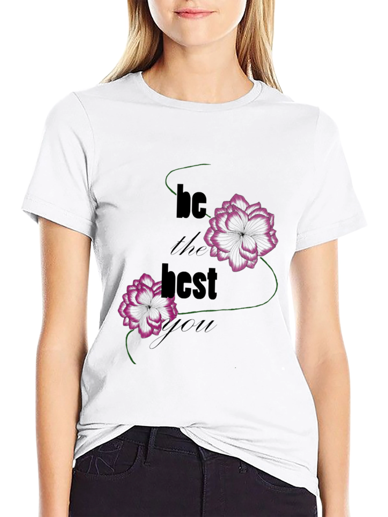 Be The Best Graphic T-Shirt - Floral Design