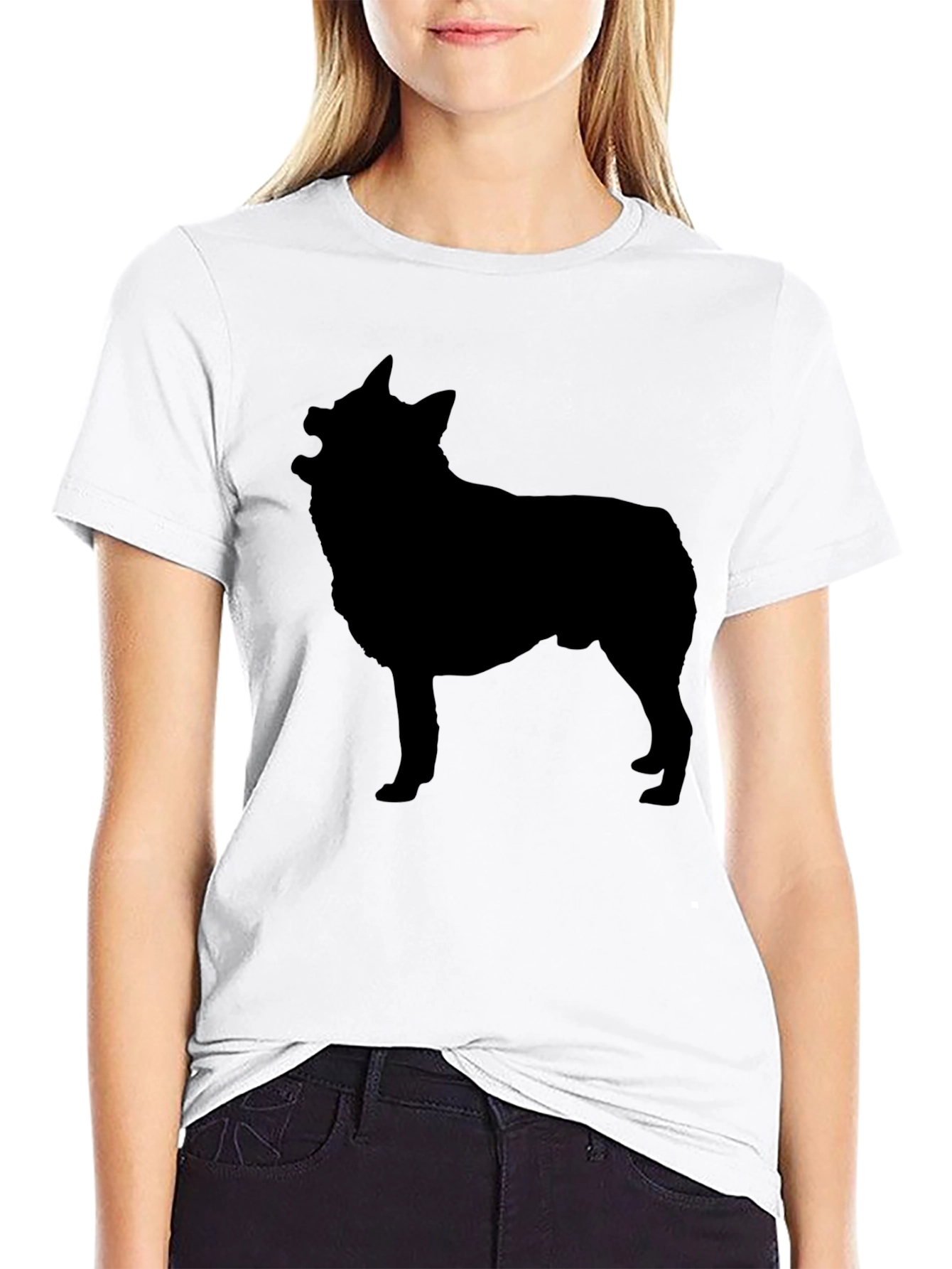 Dog Silhouette Black T-Shirt