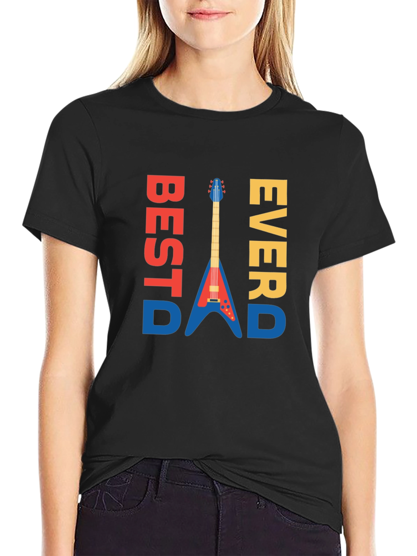 Best Dad Ever Guitar Graphic Tee - Mens