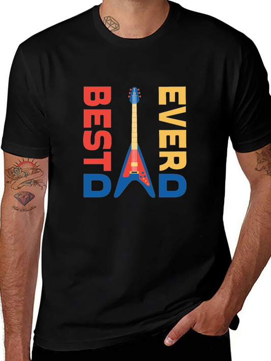 Best Dad Ever Guitar Graphic Tee - Mens