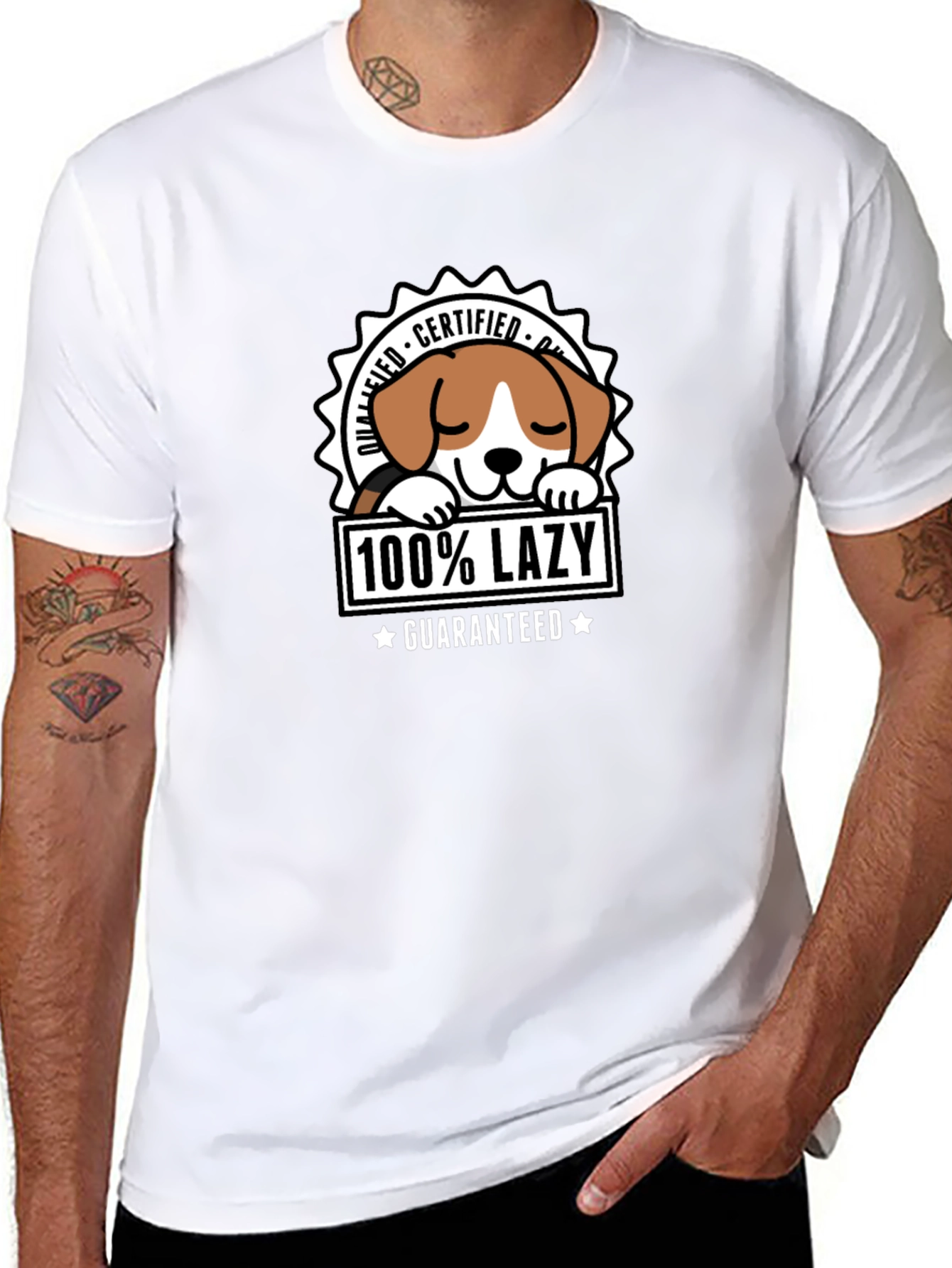 100% Lazy Dog Graphic Tee