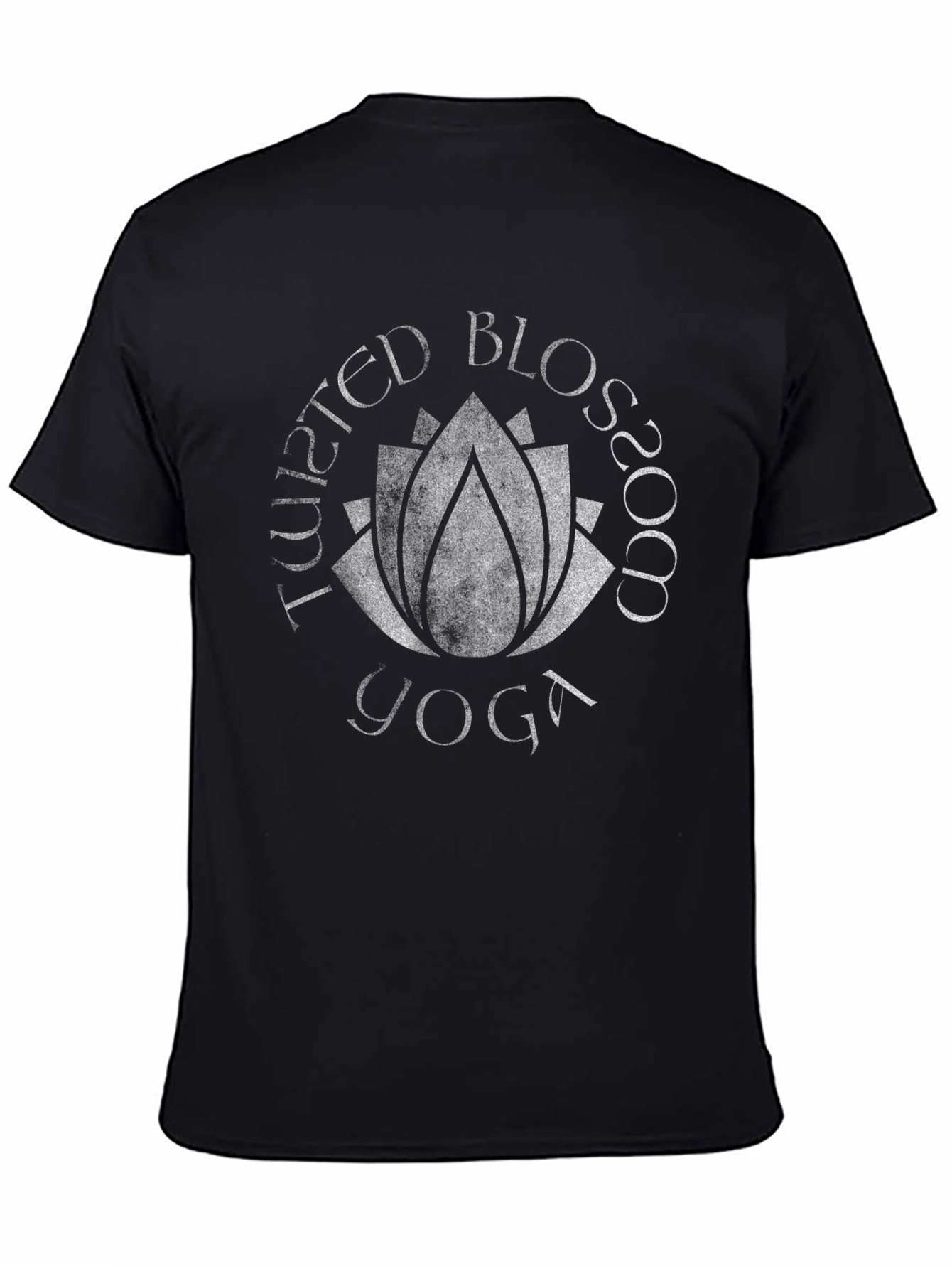 Twisted Blossom Yoga Graphic T-Shirt