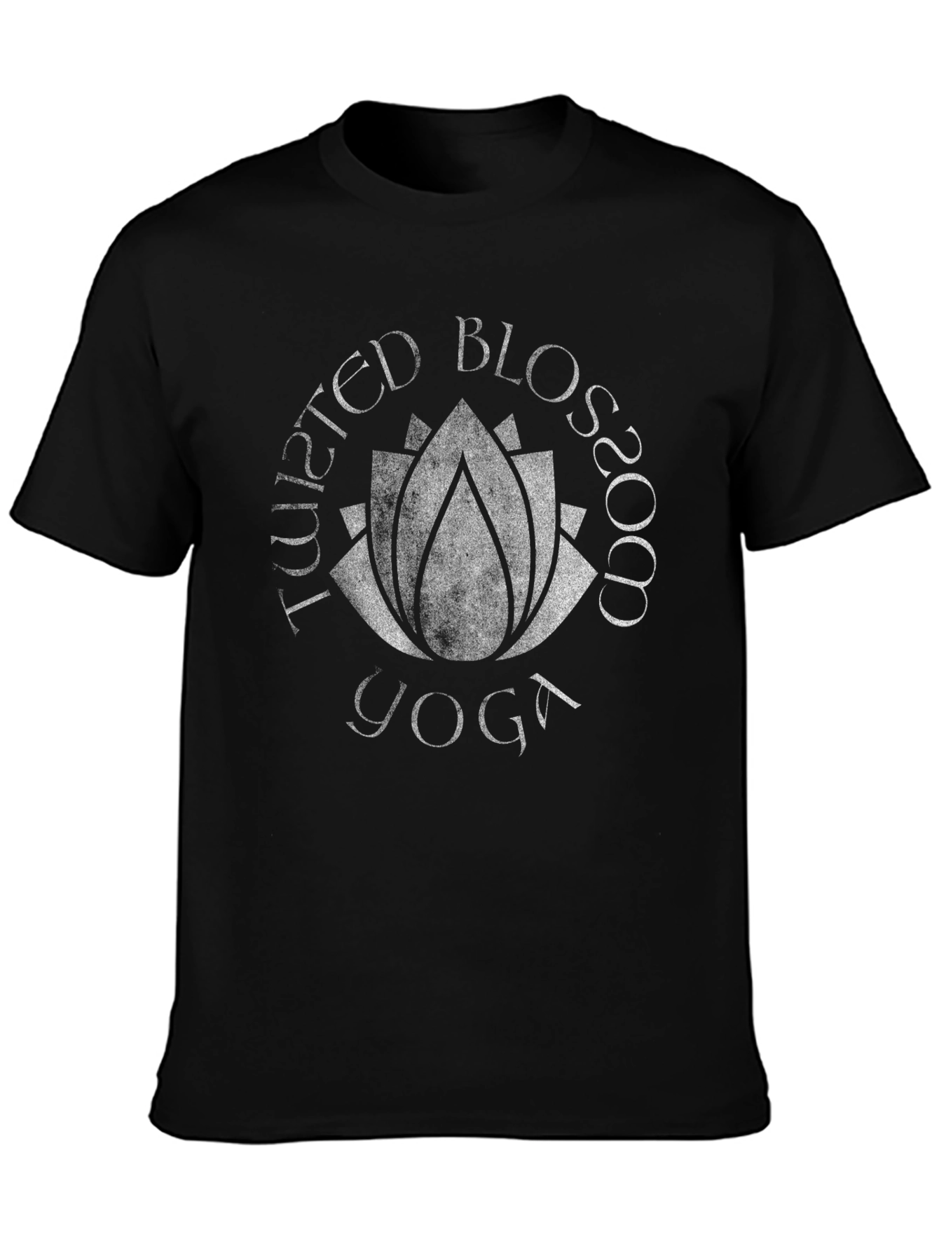 Twisted Blossom Yoga Graphic T-Shirt