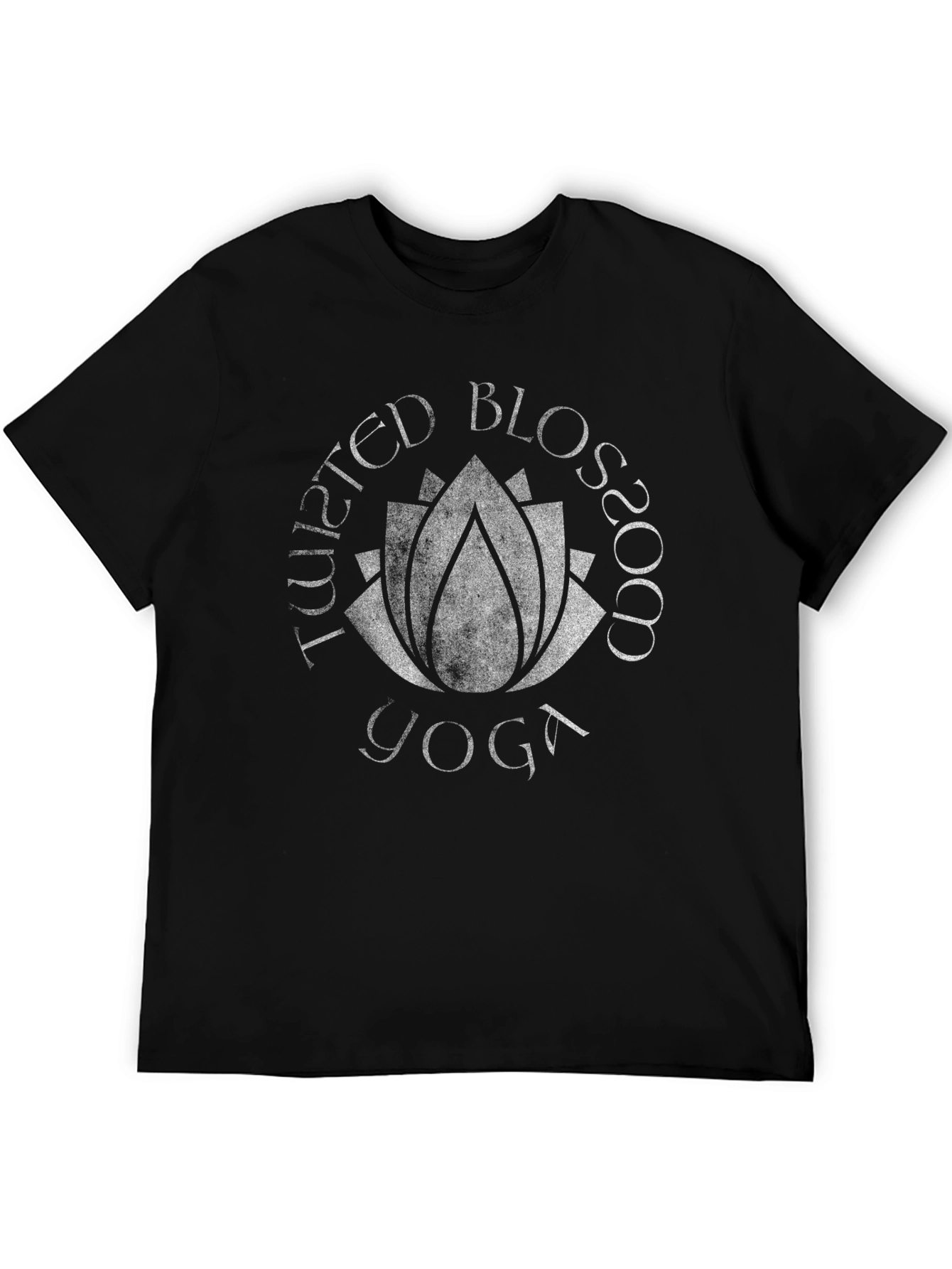 Twisted Blossom Yoga Graphic T-Shirt