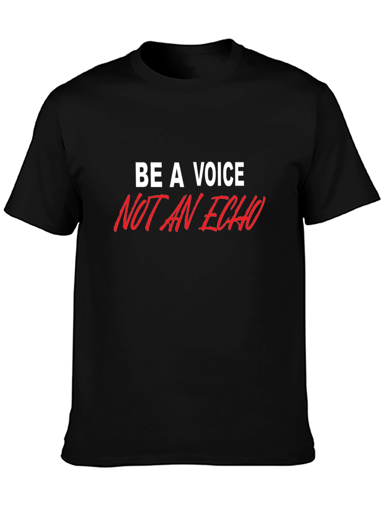 Be A Voice Graphic Tee - Stylish Black T-Shirt
