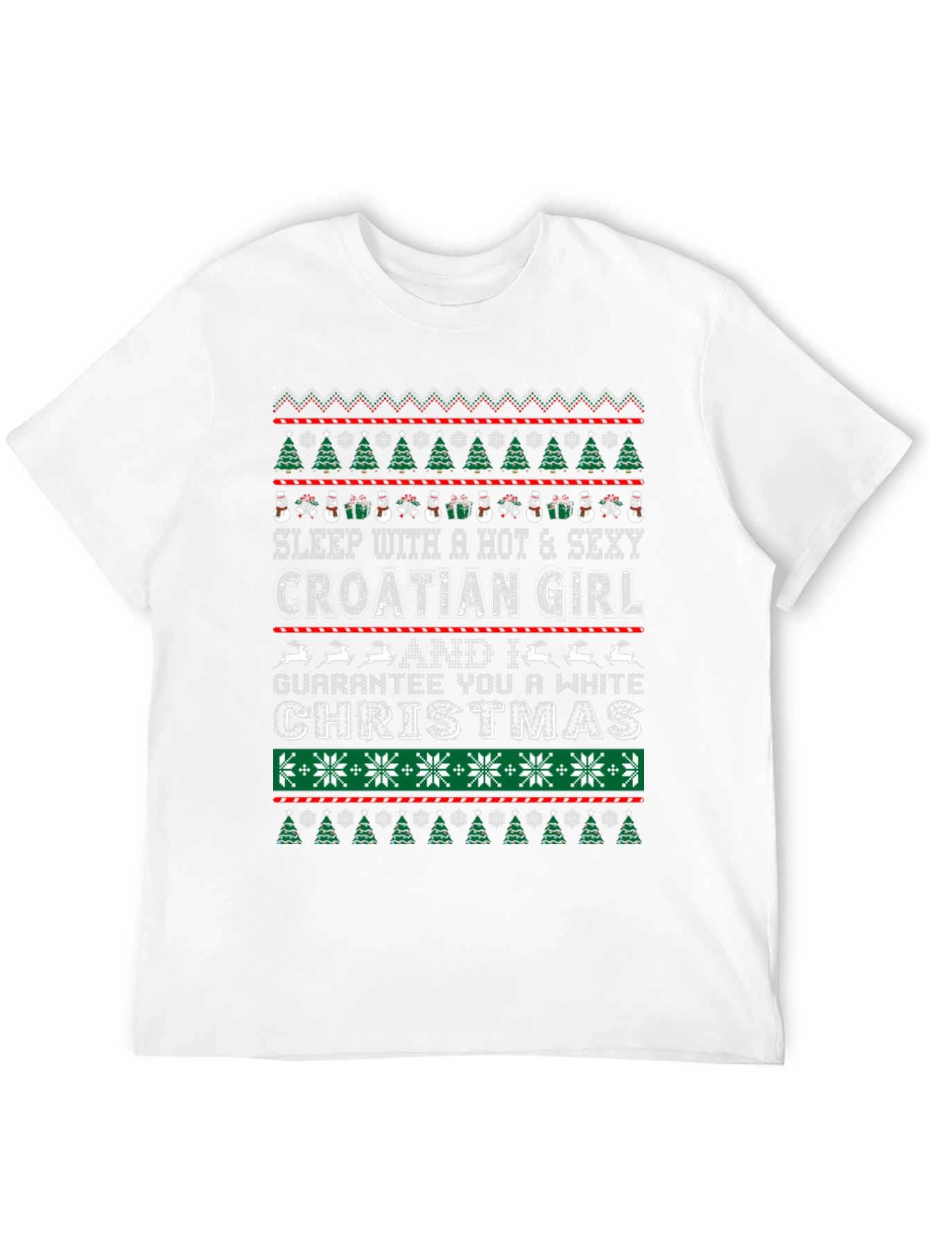 Croatian Girl Ugly Christmas Sweater T-Shirt