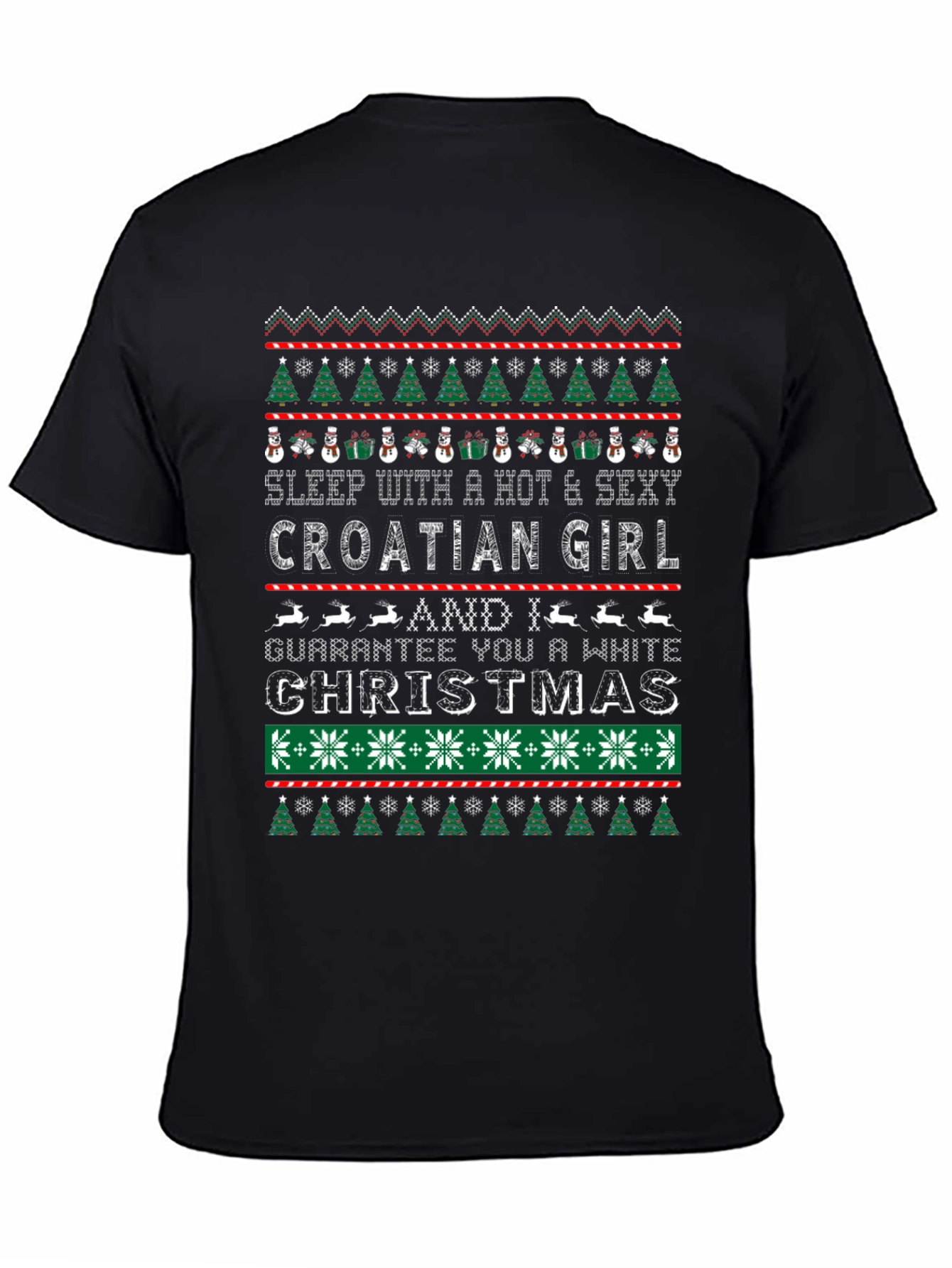Croatian Girl Ugly Christmas Sweater T-Shirt