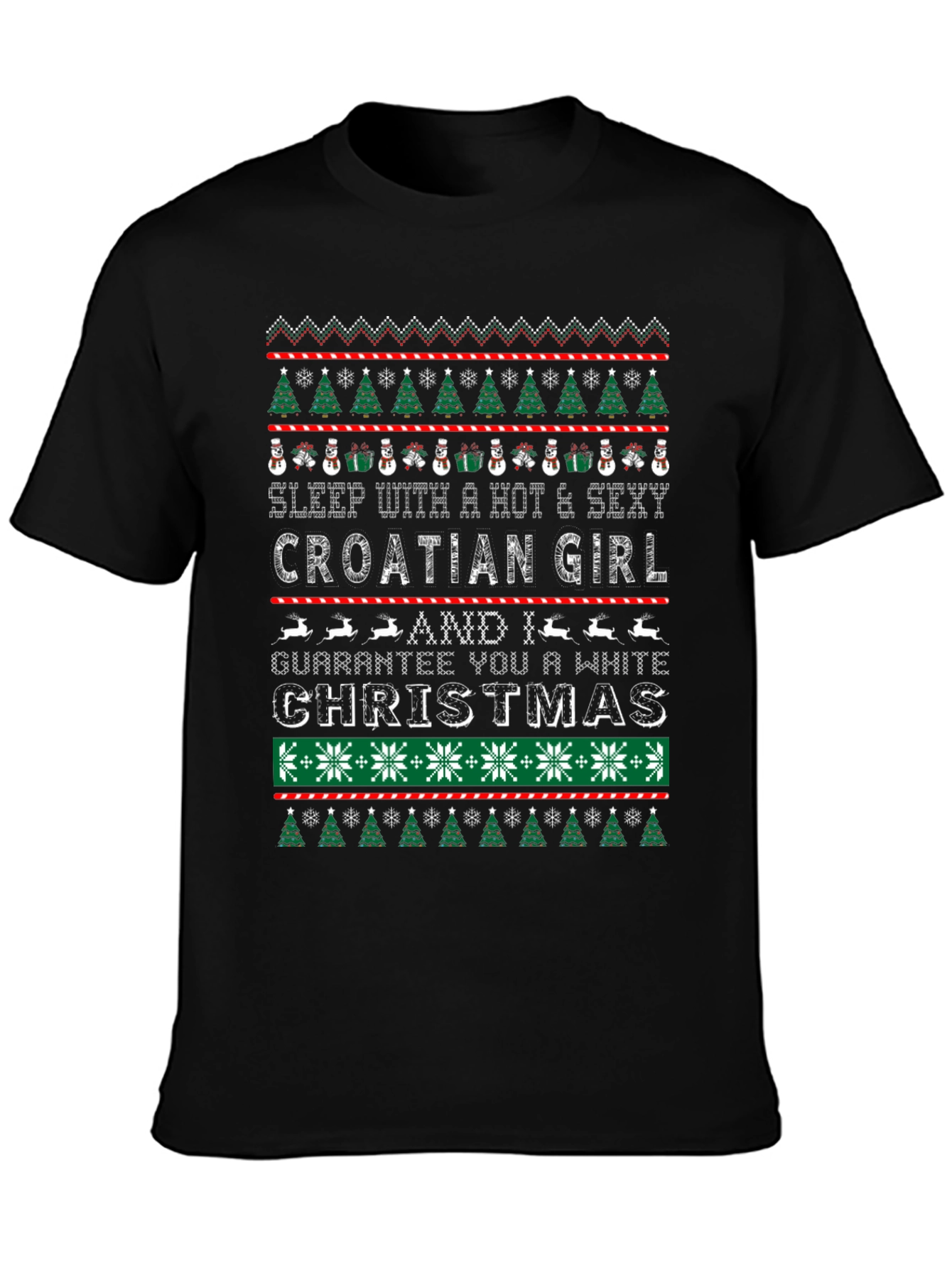 Croatian Girl Ugly Christmas Sweater T-Shirt