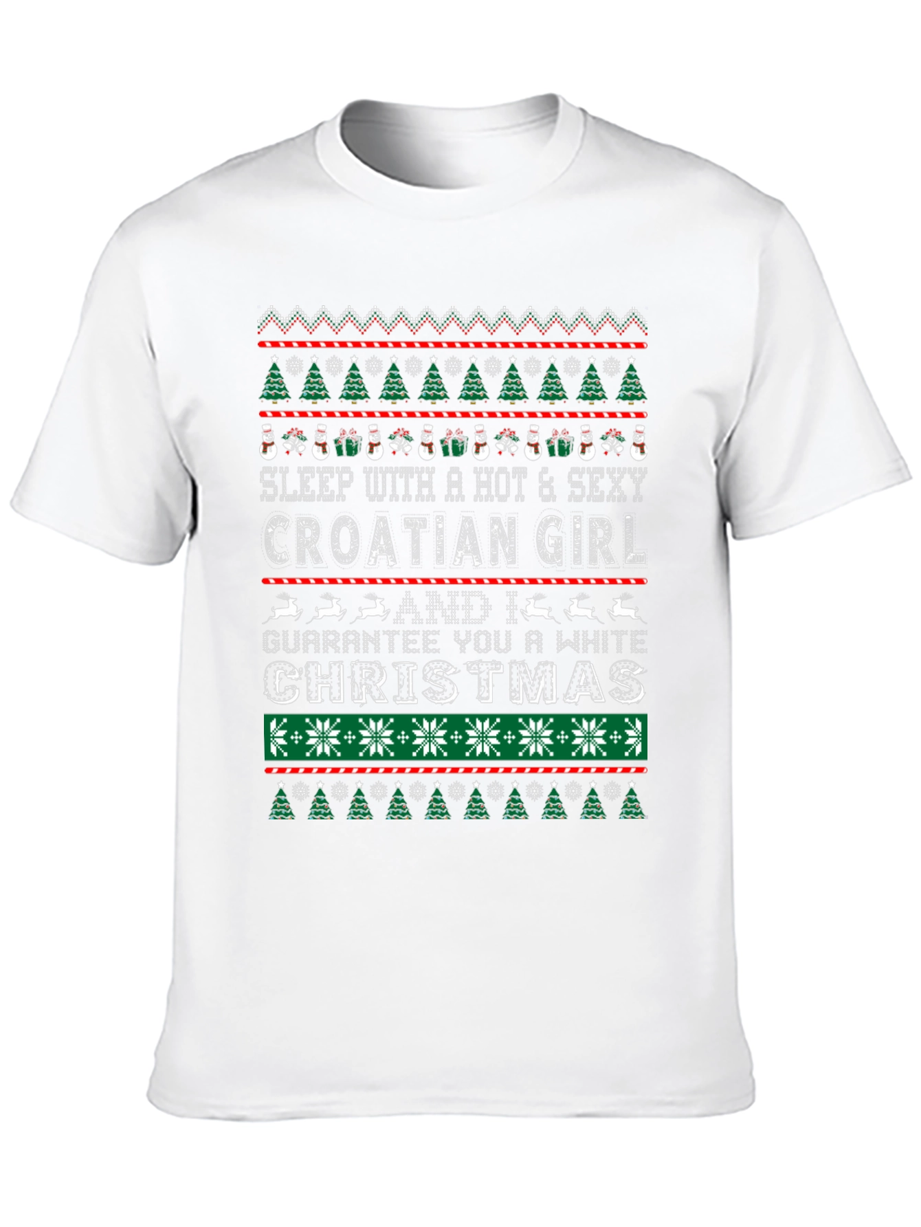 Croatian Girl Ugly Christmas Sweater T-Shirt