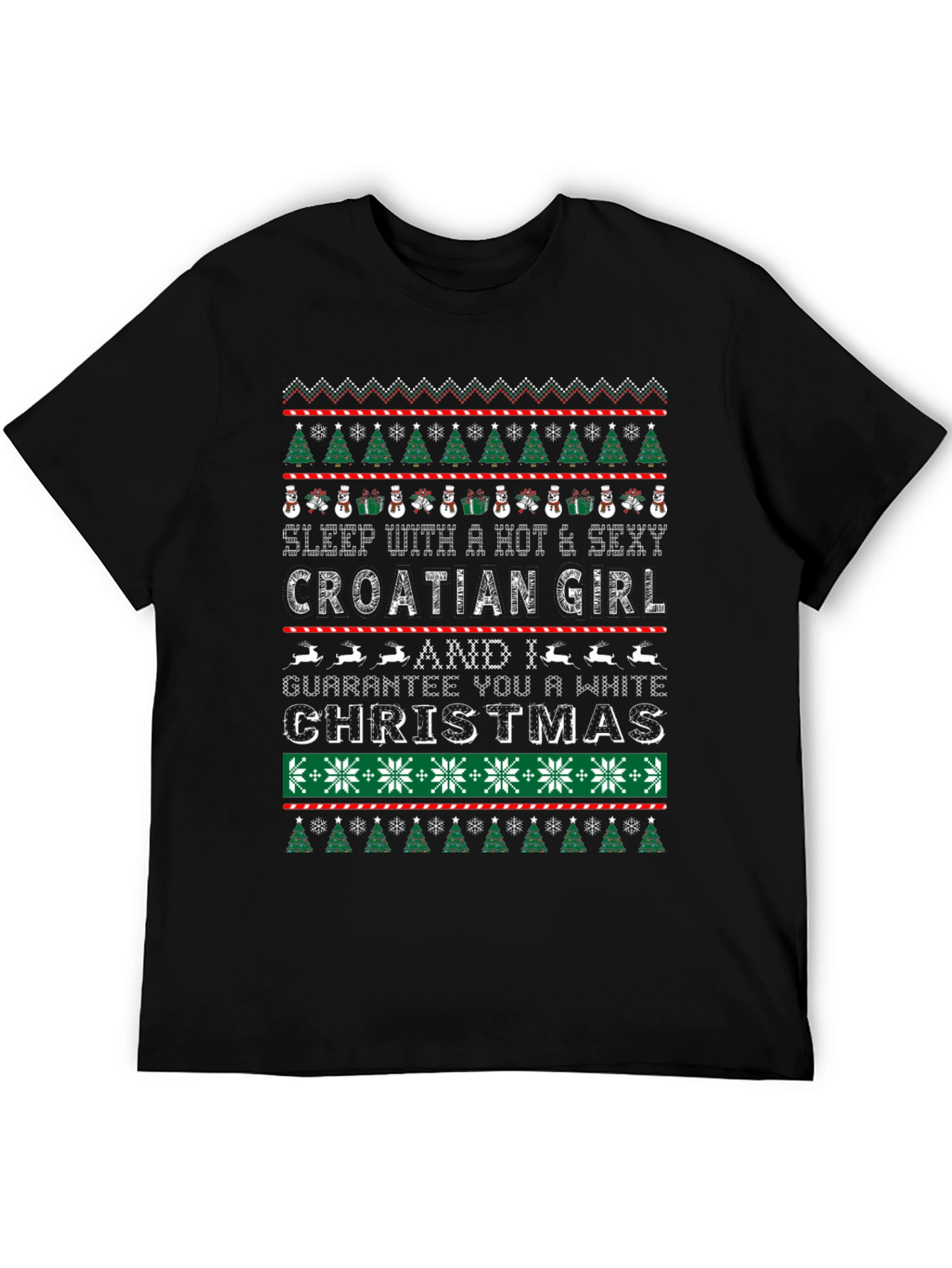 Croatian Girl Ugly Christmas Sweater T-Shirt