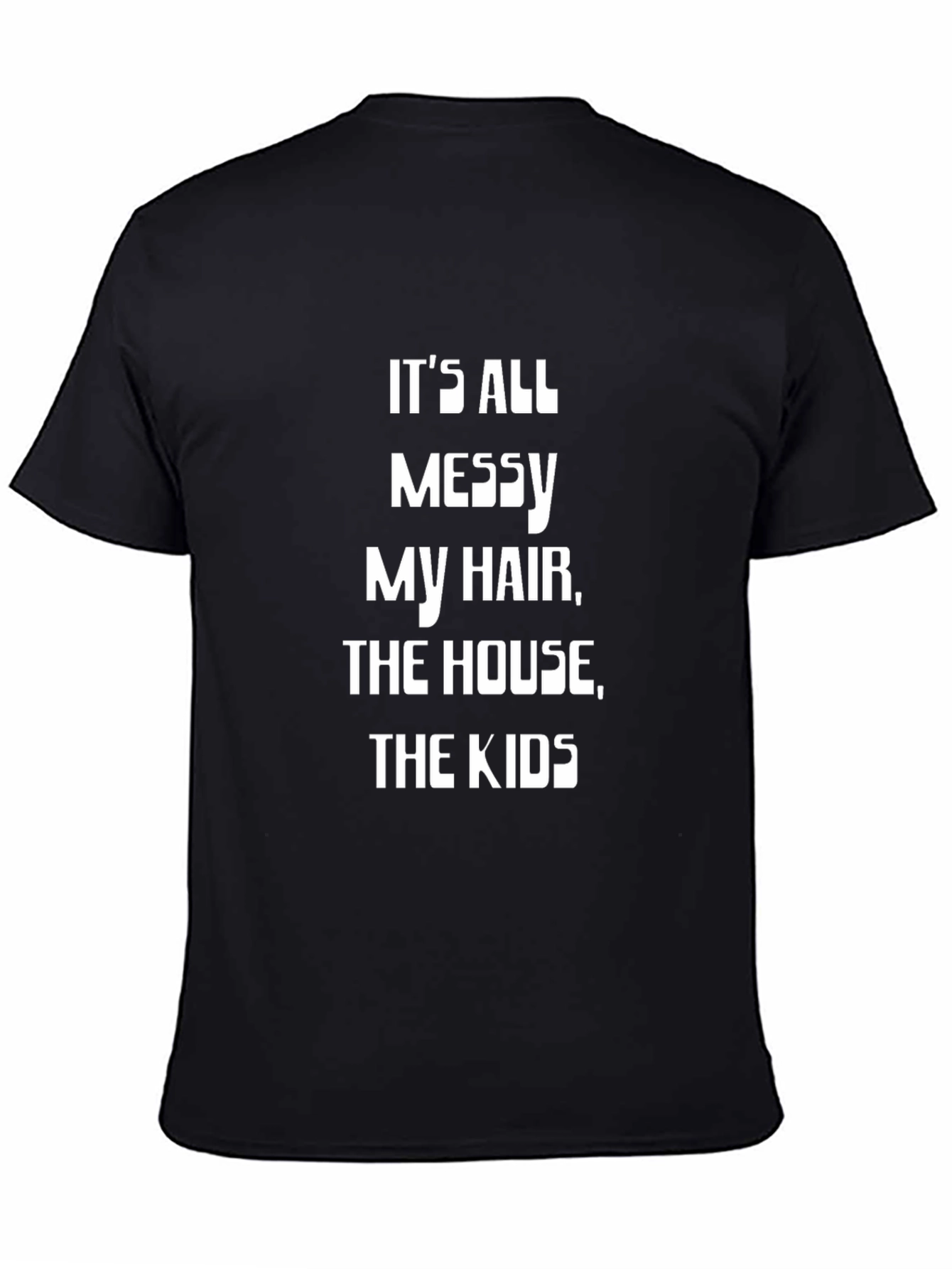 Messy Hair House Kids T-Shirt - Black