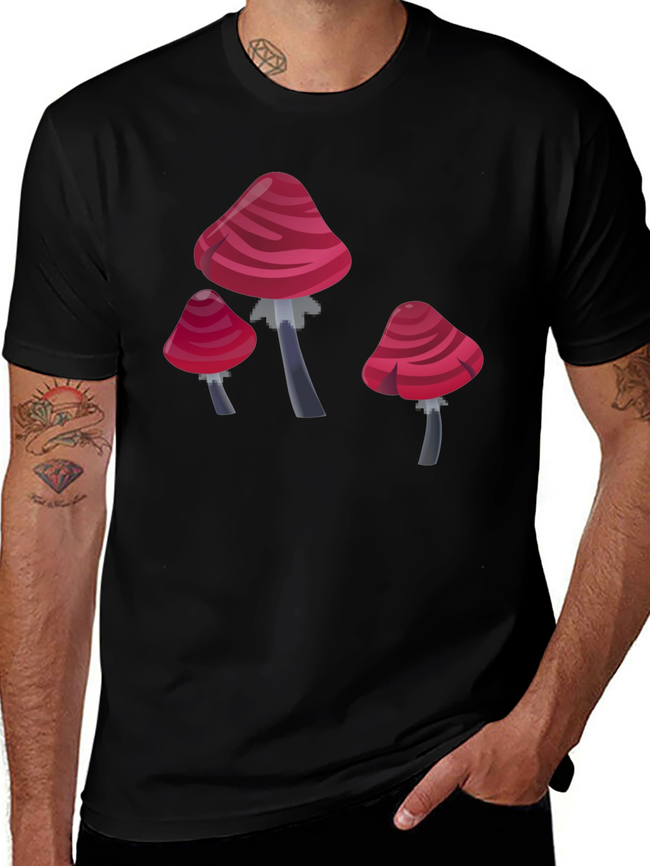 Mushroom Graphic T-Shirt - Novelty Design