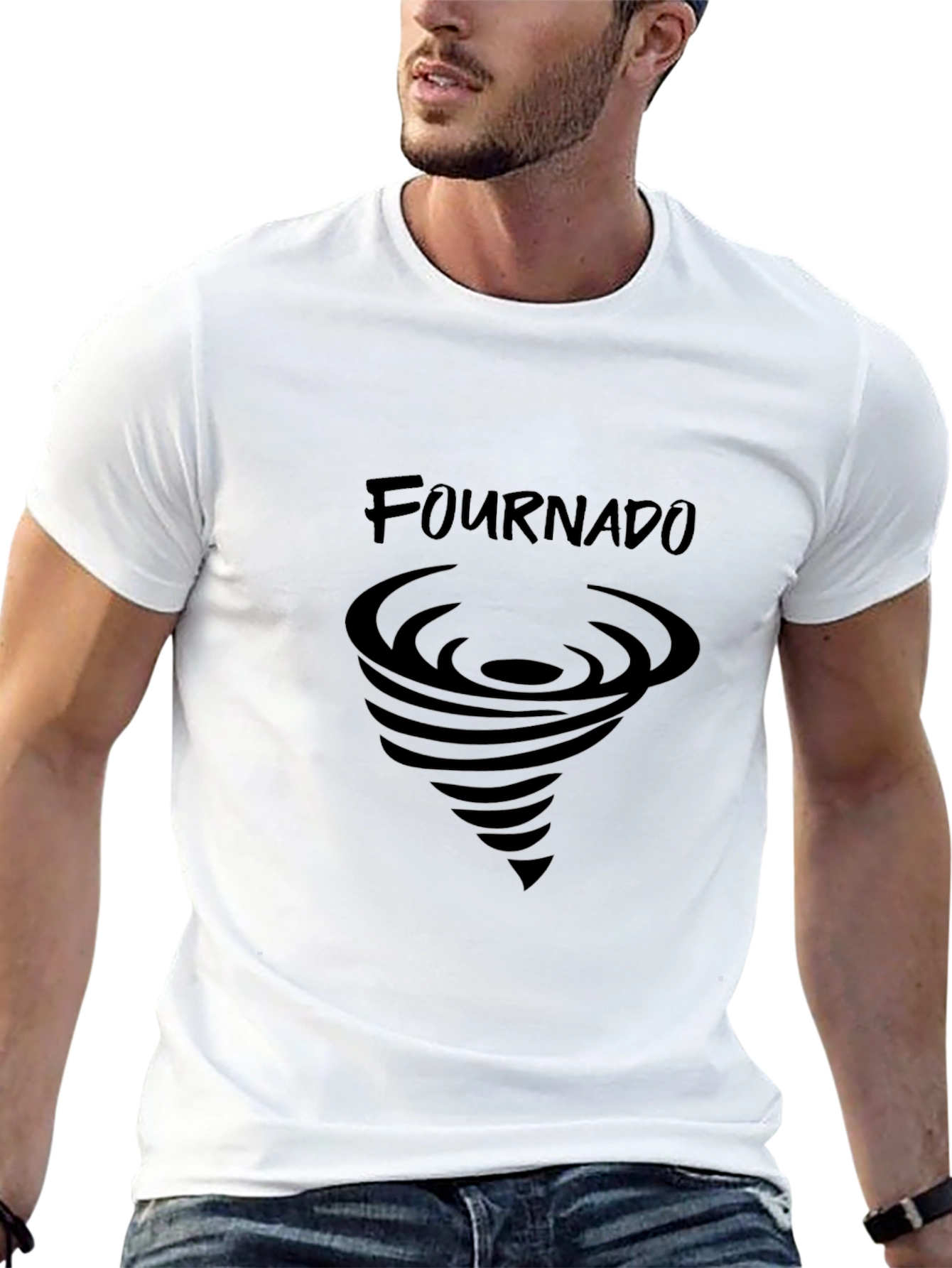 Fournado Black Graphic T-Shirt