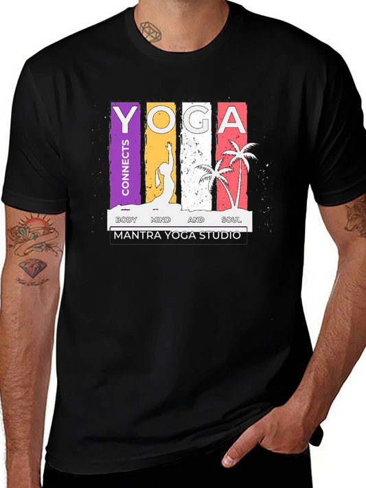 Yoga Connects Graphic T-Shirt - Body Mind Soul