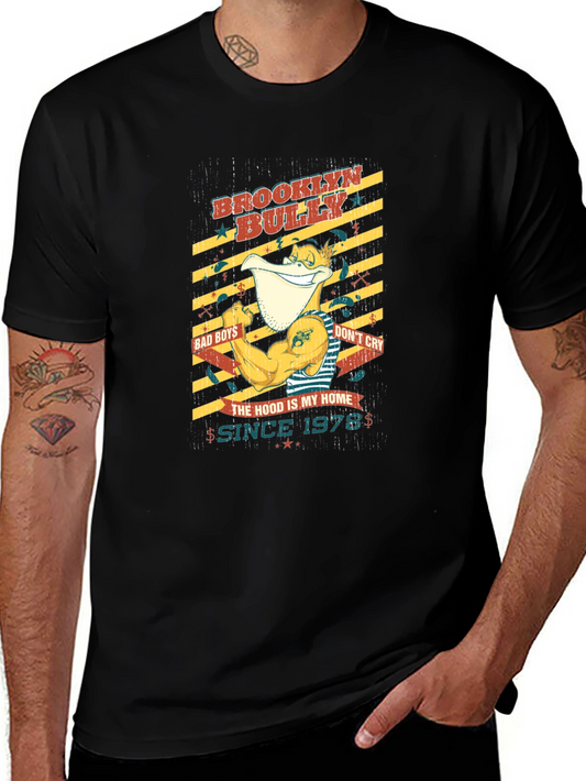 Brooklyn Bully Graphic Tee - Vintage Style