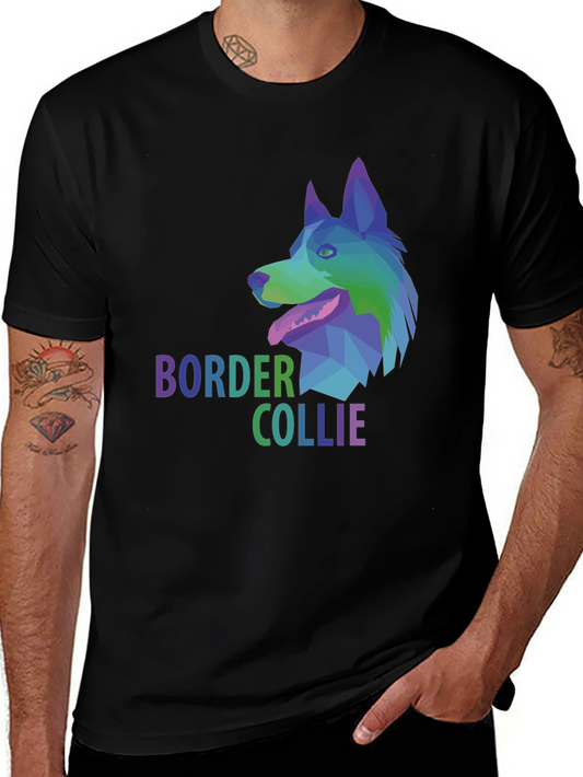 Border Collie Graphic Print T-Shirt