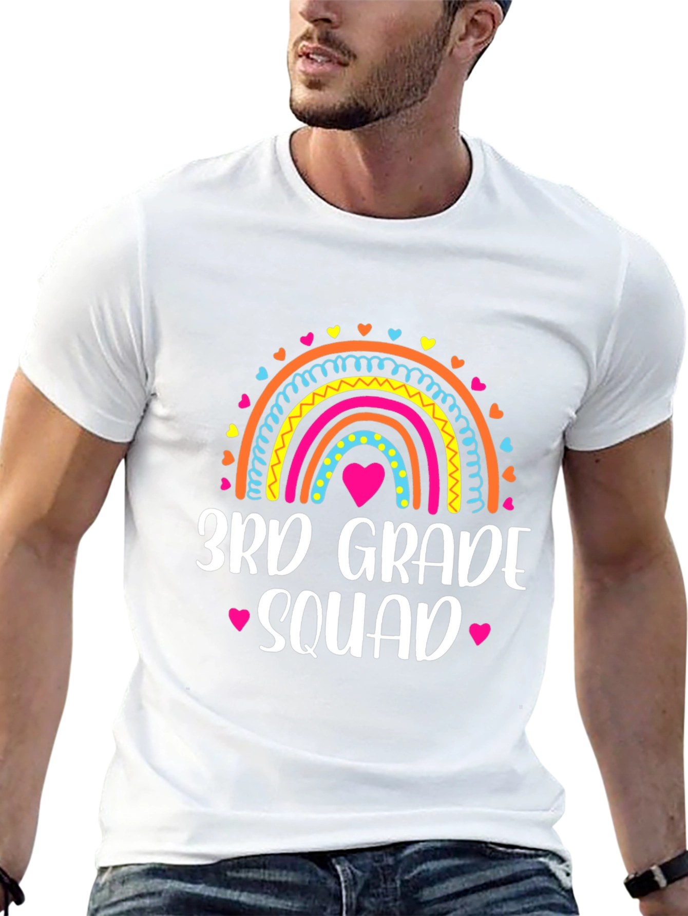 3rd Grade Squad Rainbow Tee - School Spirit Shirt