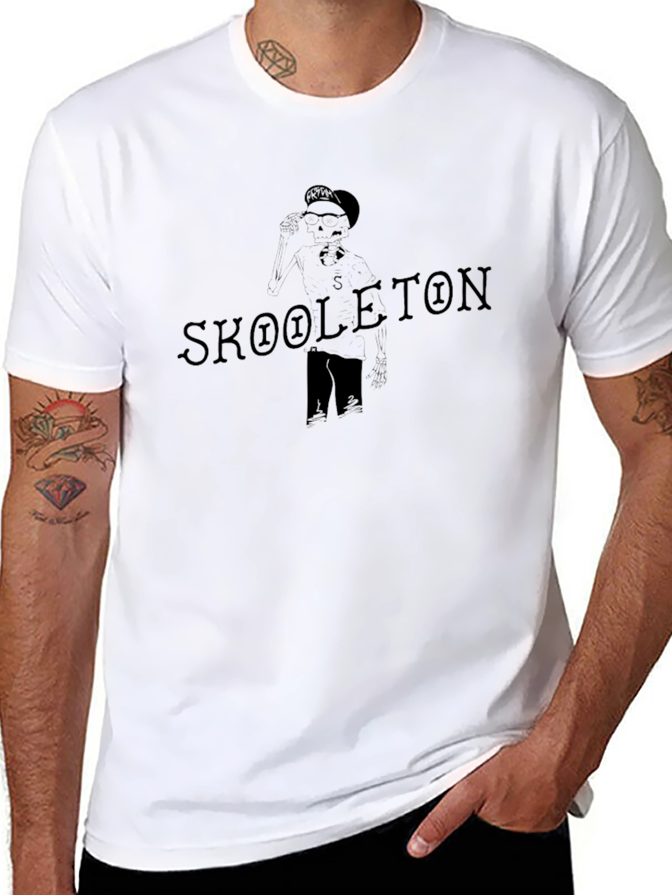 Skoolleton Graphic Black T-Shirt