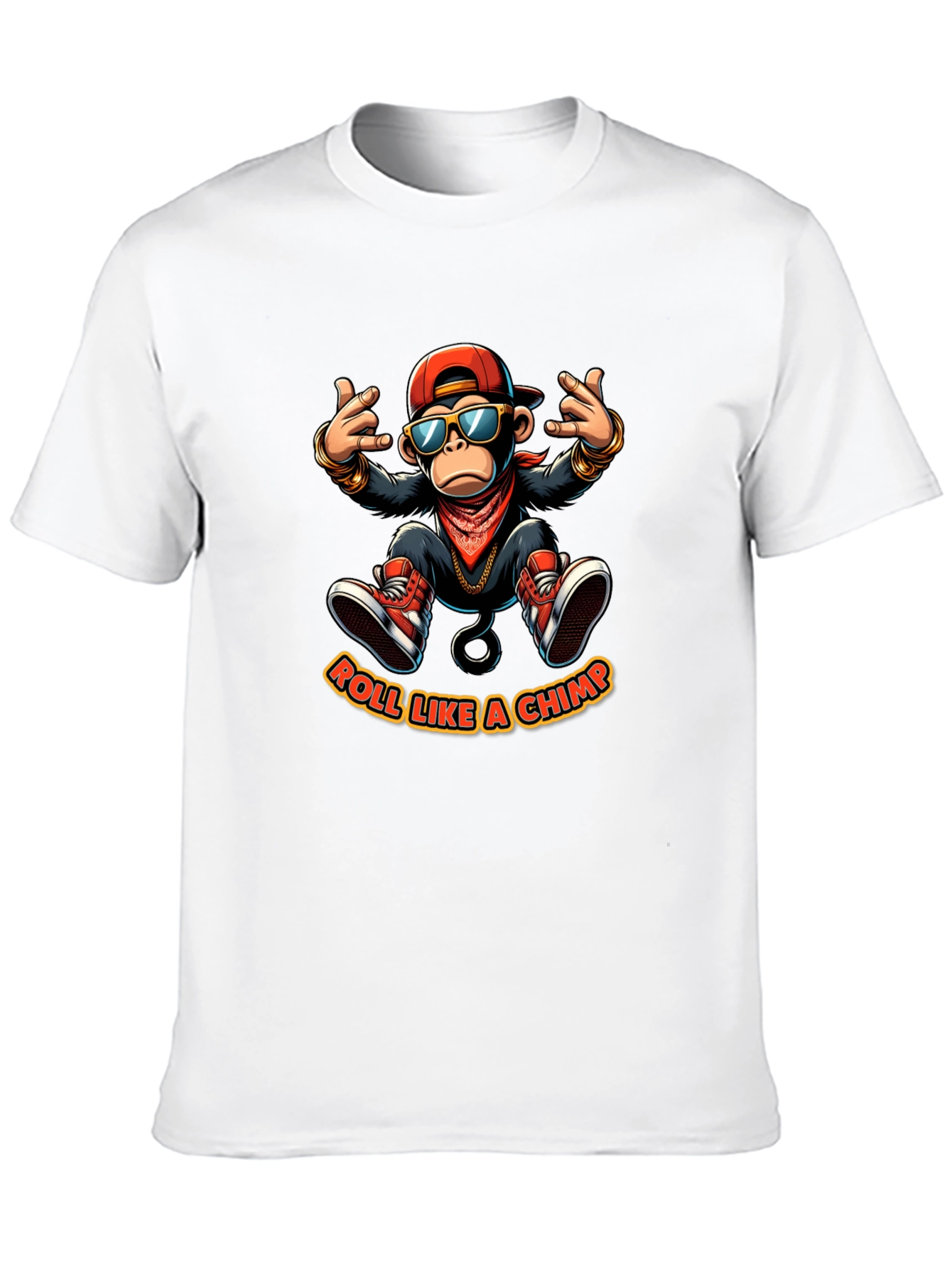Roll Like A Chimp Black T-Shirt