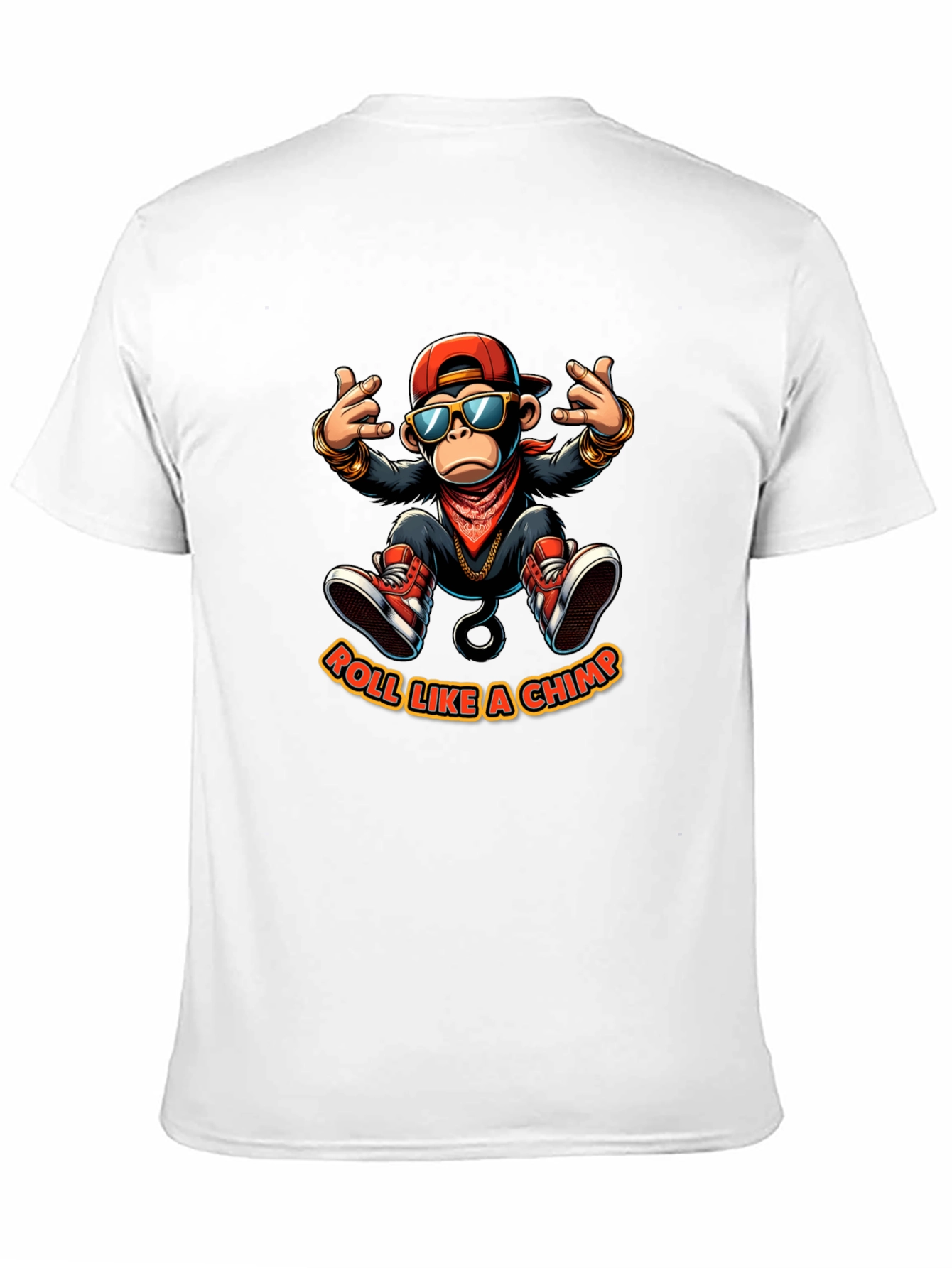 Roll Like A Chimp Black T-Shirt