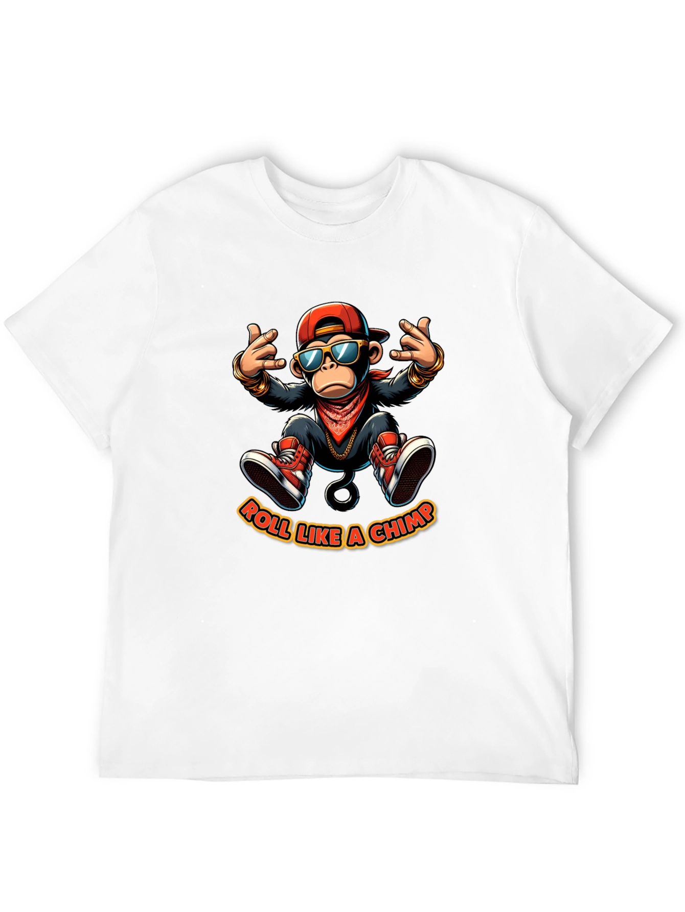 Roll Like A Chimp Black T-Shirt