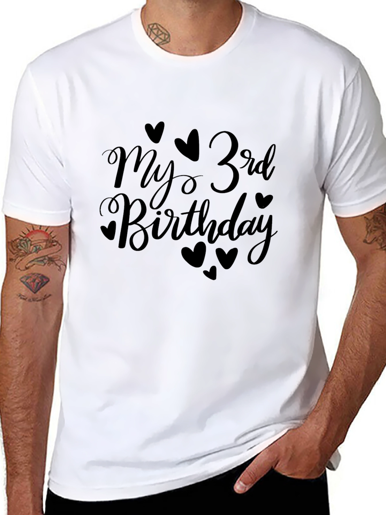 My 3rd Birthday Black T-Shirt