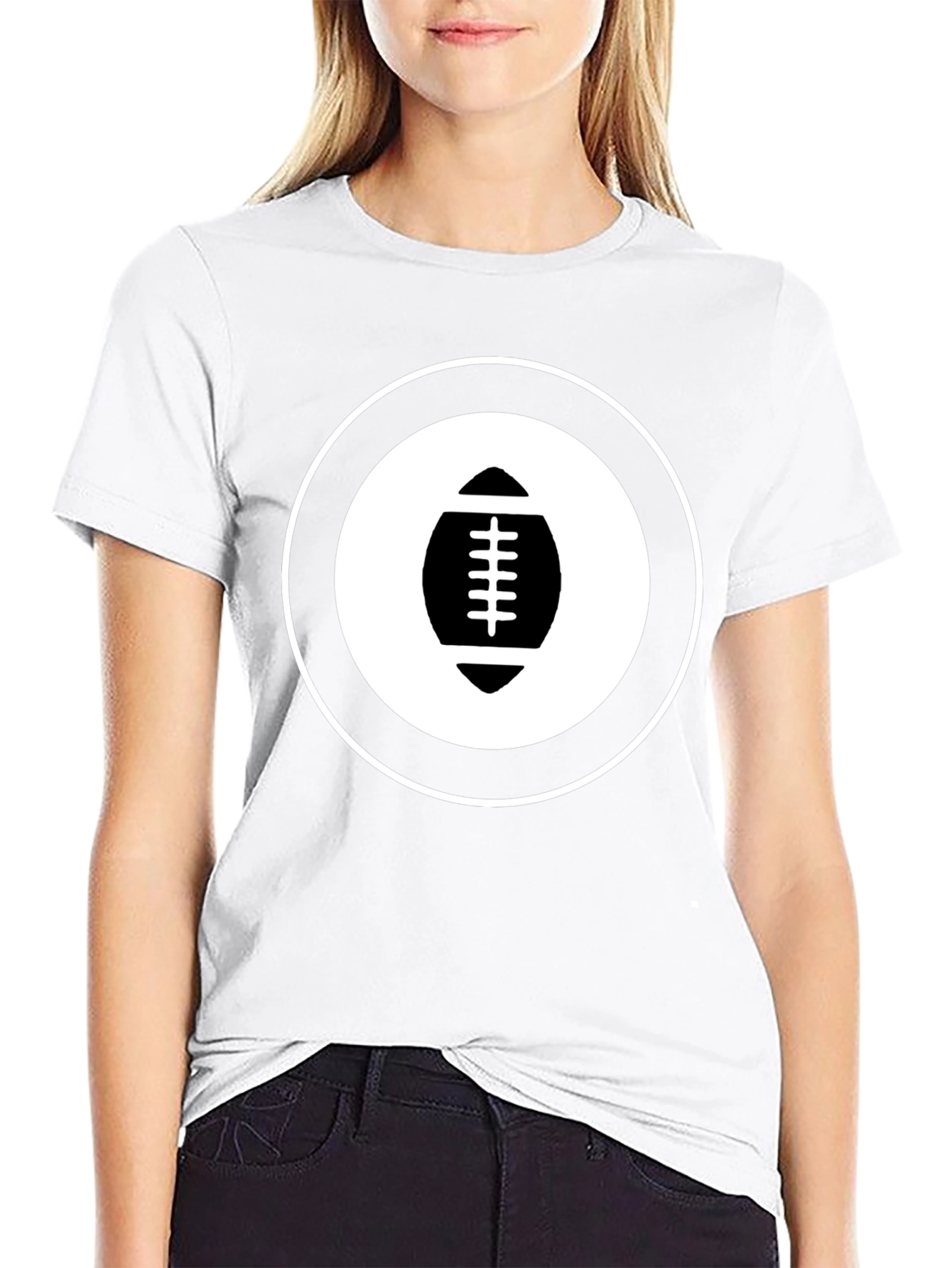 Football Graphic T-Shirt - Black