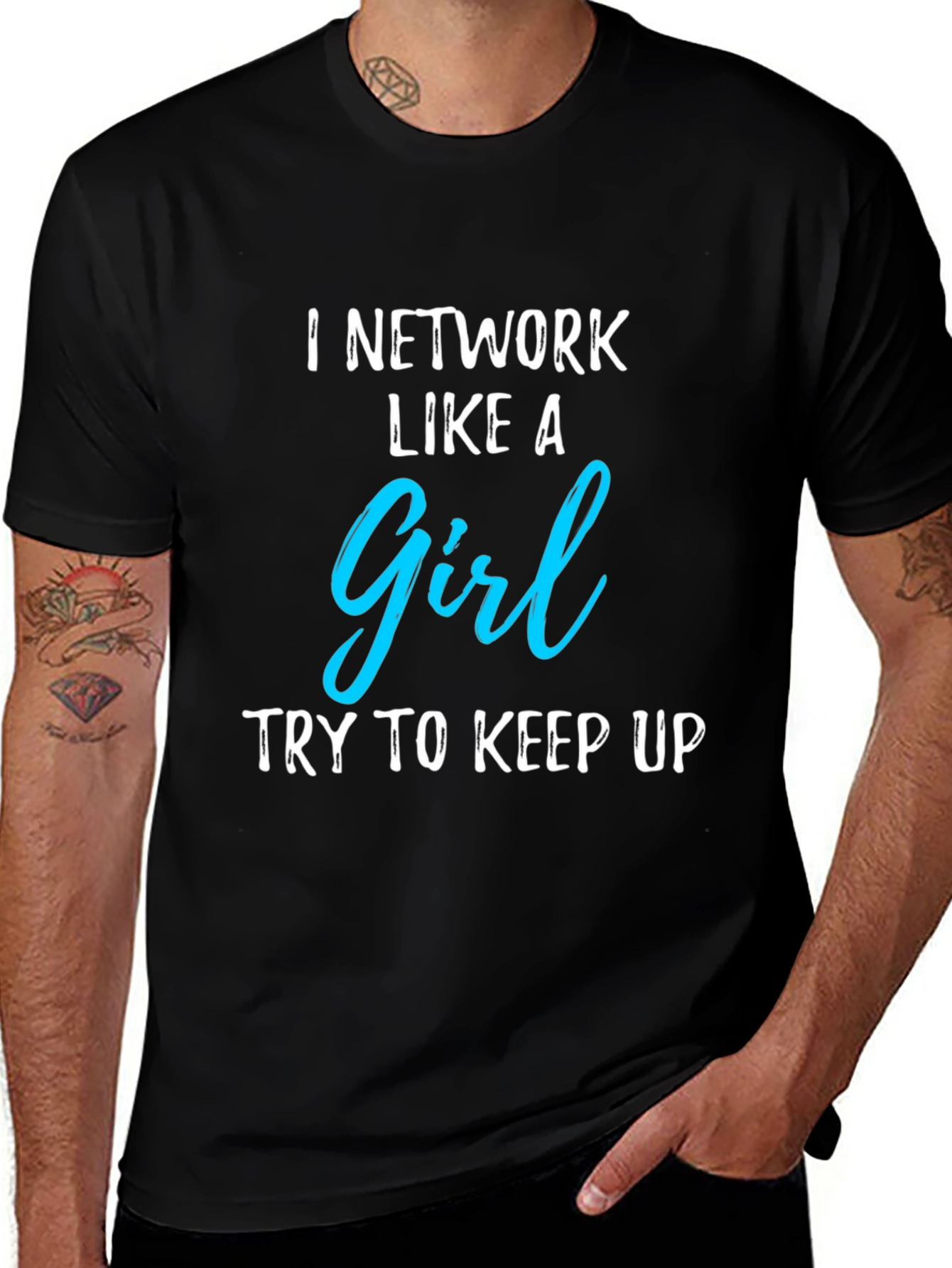 I Network Like A Girl Graphic T-Shirt