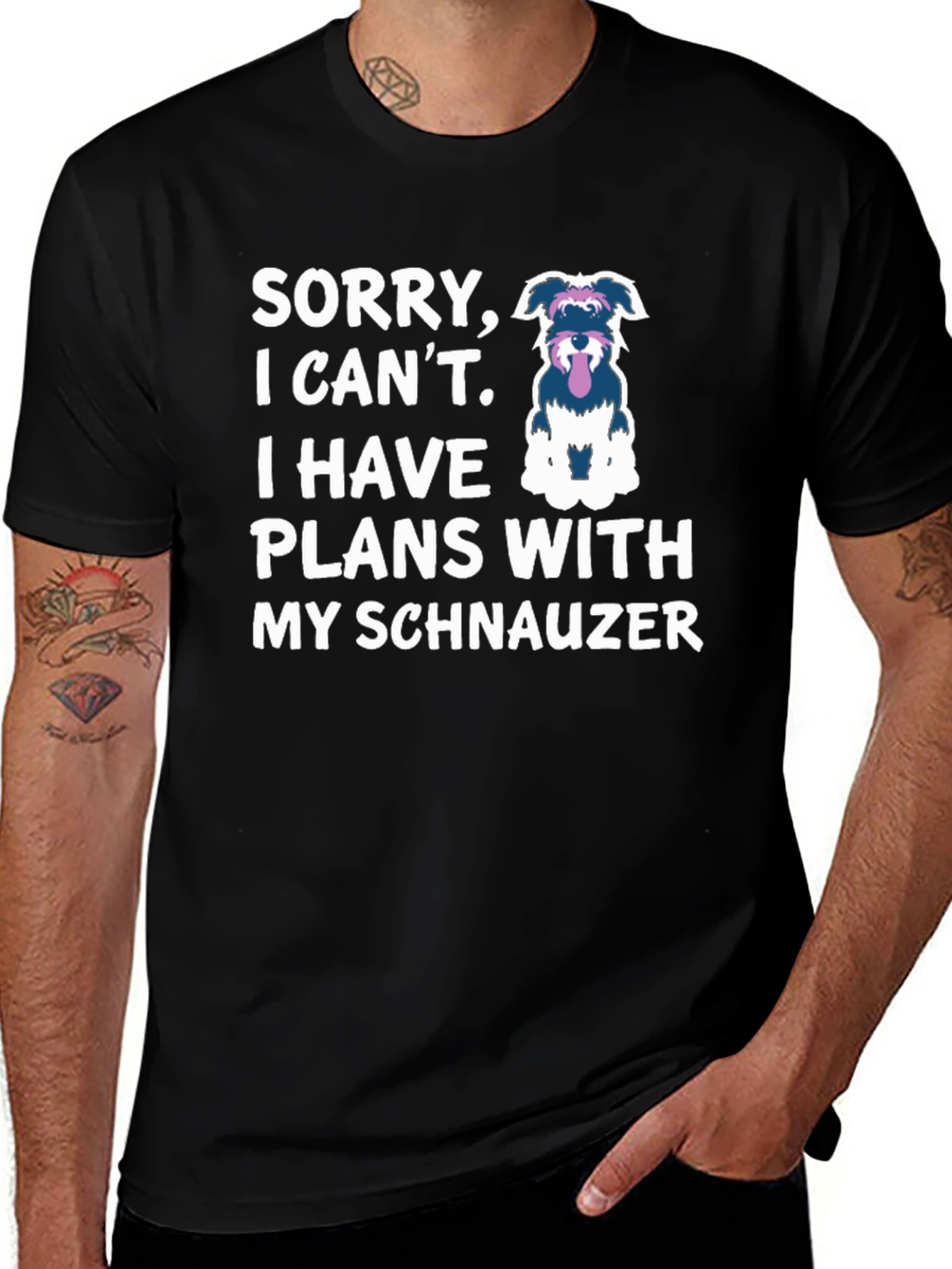Schnauzer Plans T-Shirt Dog Lover Tee