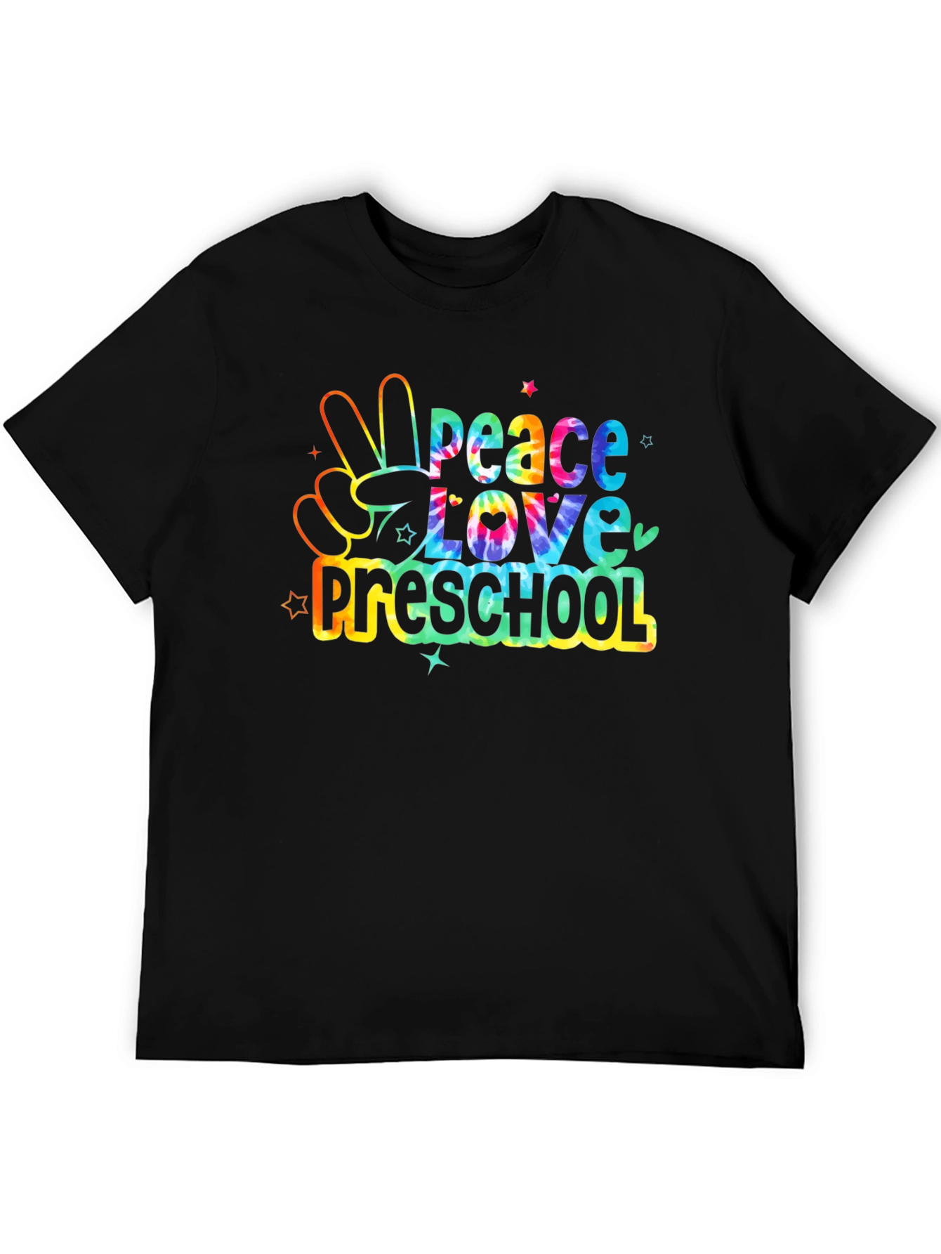 Peace Love Preschool Tie Dye Graphic Tee