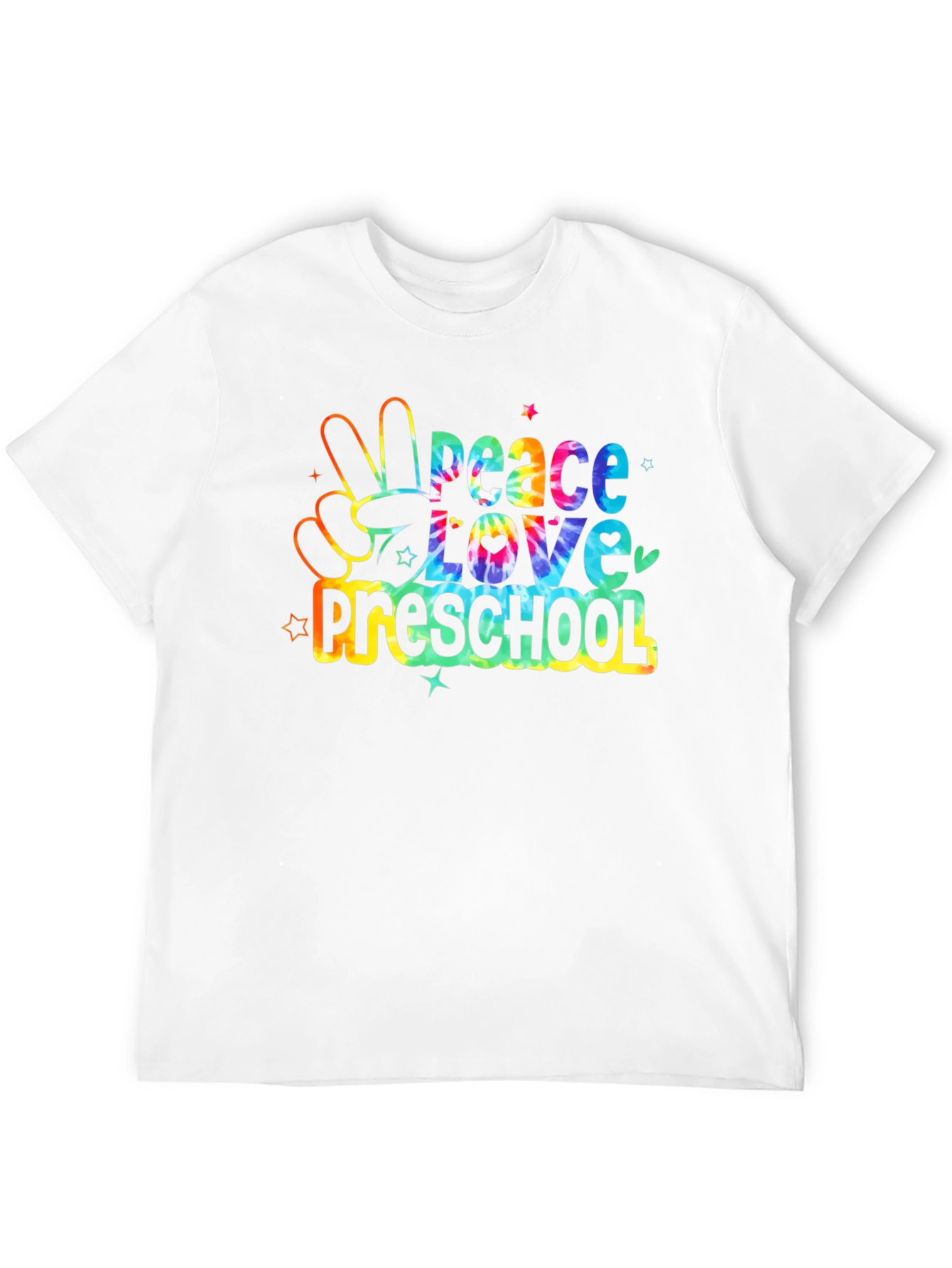 Peace Love Preschool Tie Dye Graphic Tee