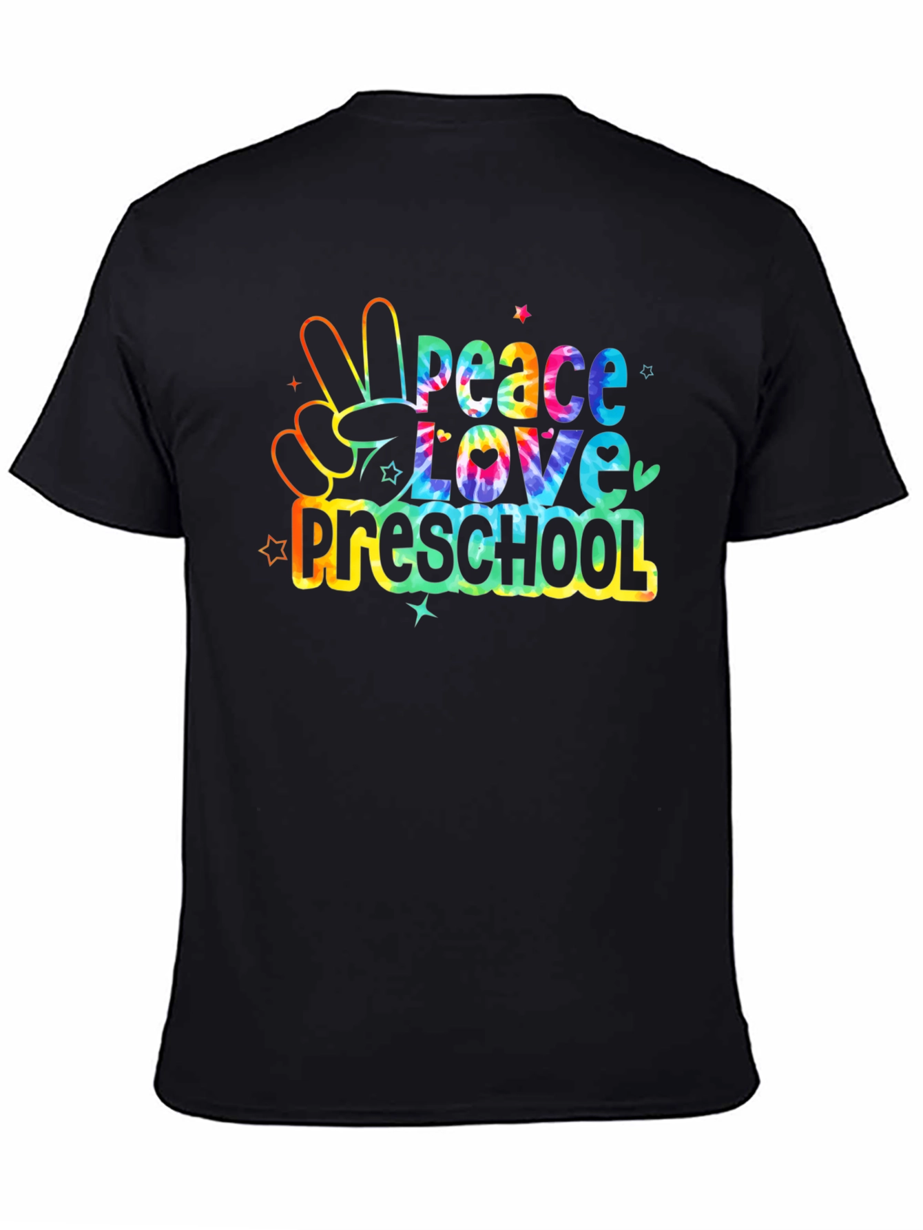 Peace Love Preschool Tie Dye Graphic Tee