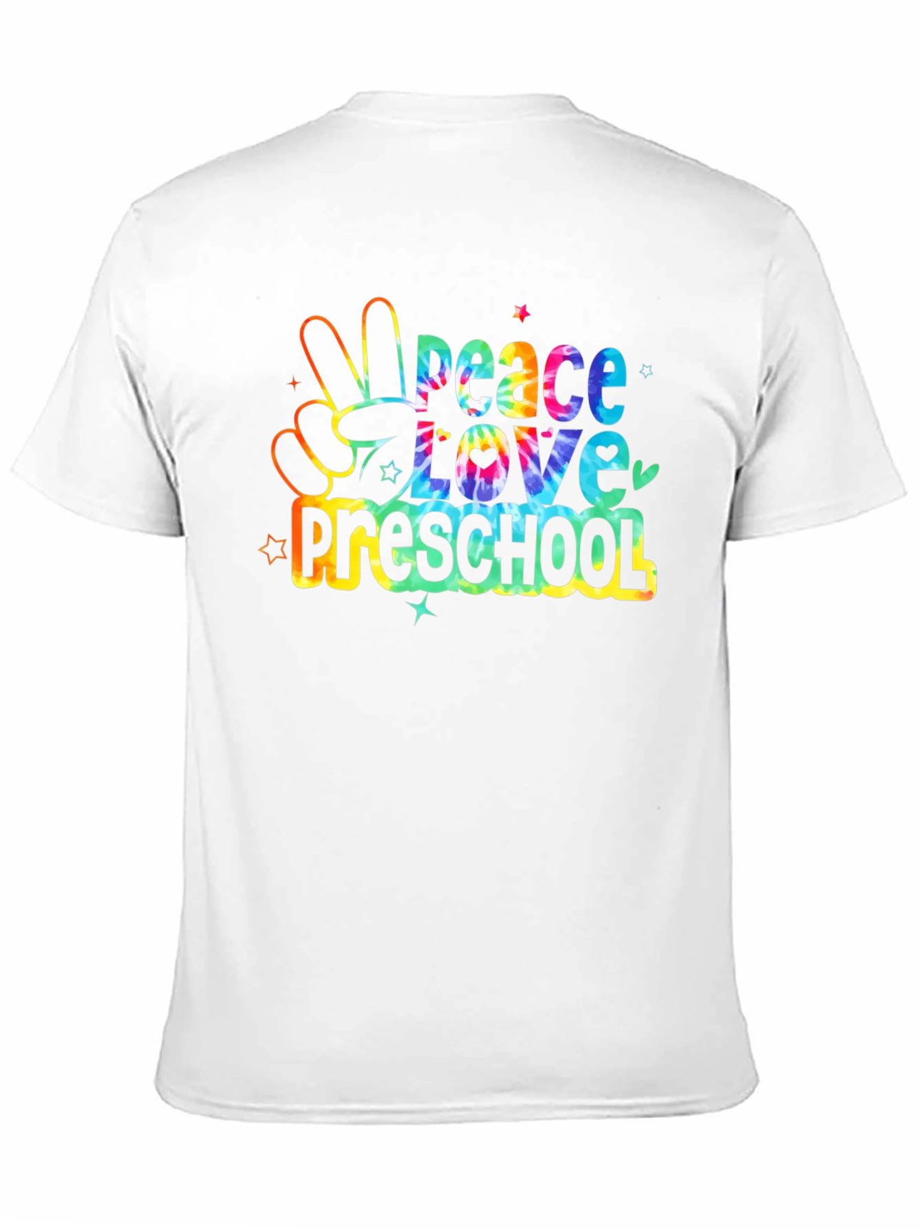 Peace Love Preschool Tie Dye Graphic Tee