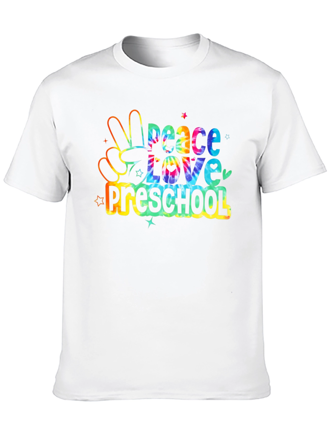 Peace Love Preschool Tie Dye Graphic Tee