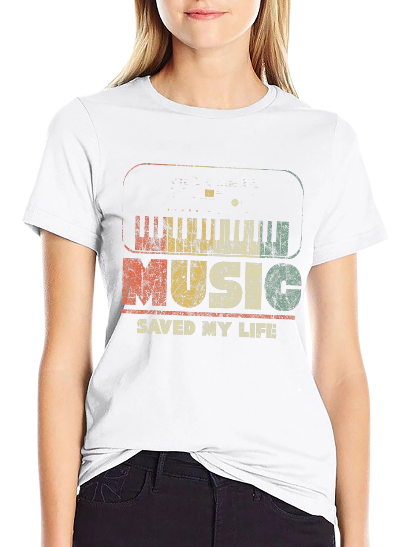 Music Saved My Life Retro Graphic T-Shirt