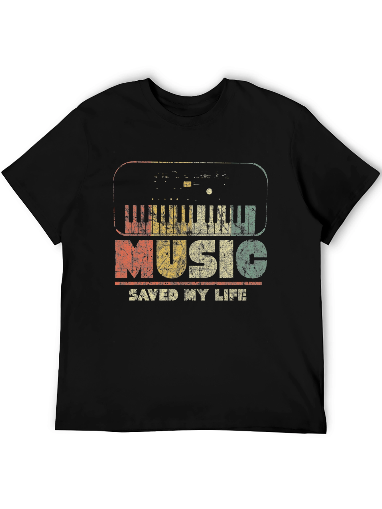 Music Saved My Life Retro Graphic T-Shirt