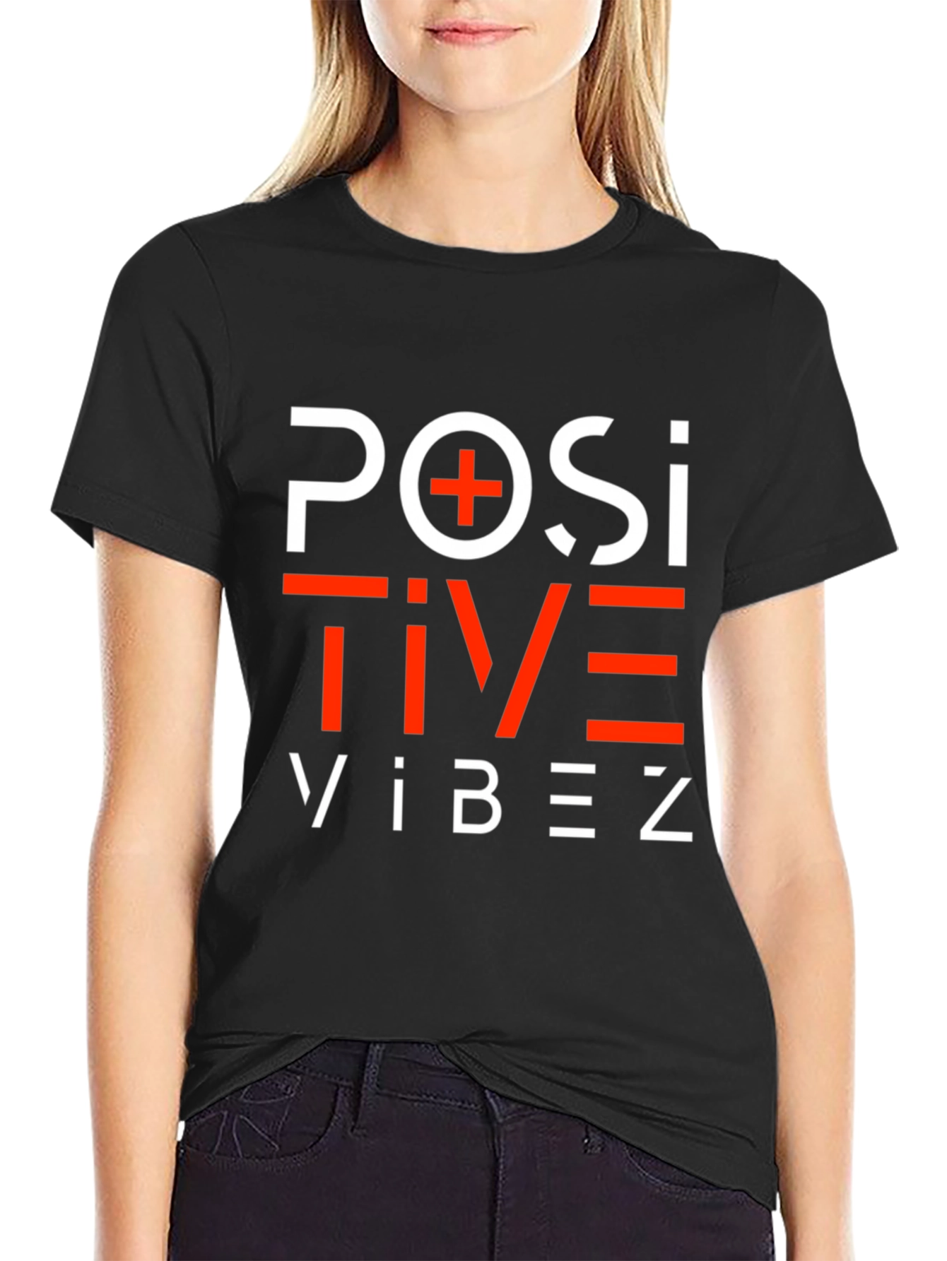 Positive Vibez Graphic Tee - Black
