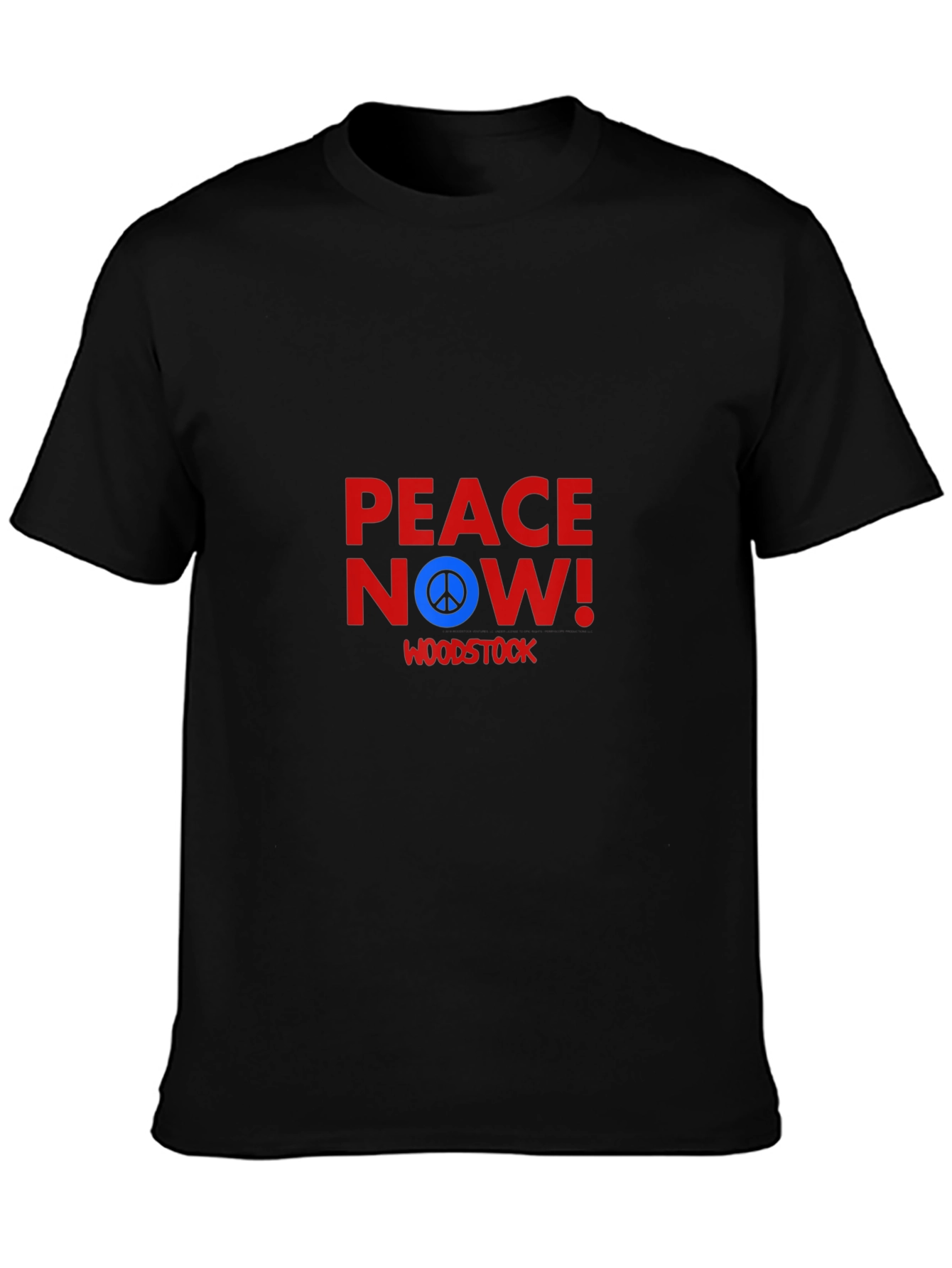 Peace Now Woodstock T-Shirt - Black