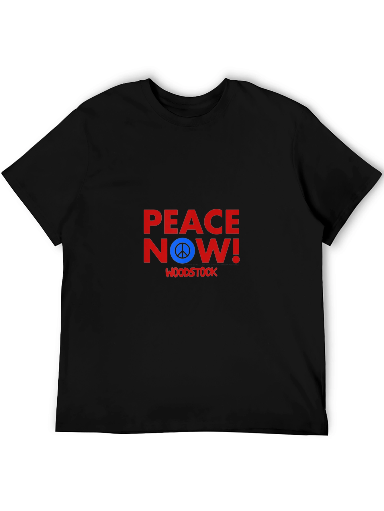 Peace Now Woodstock T-Shirt - Black