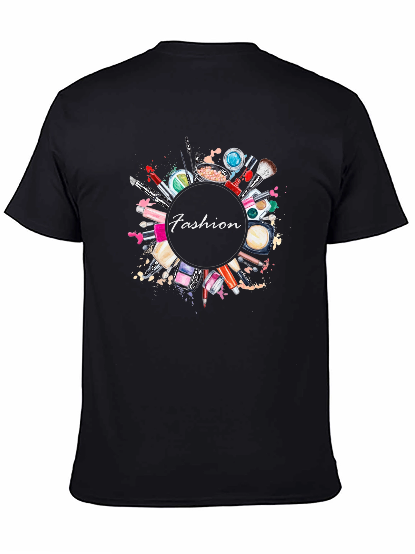 Fashion Make-up T-Shirt - Stylish Black Tee