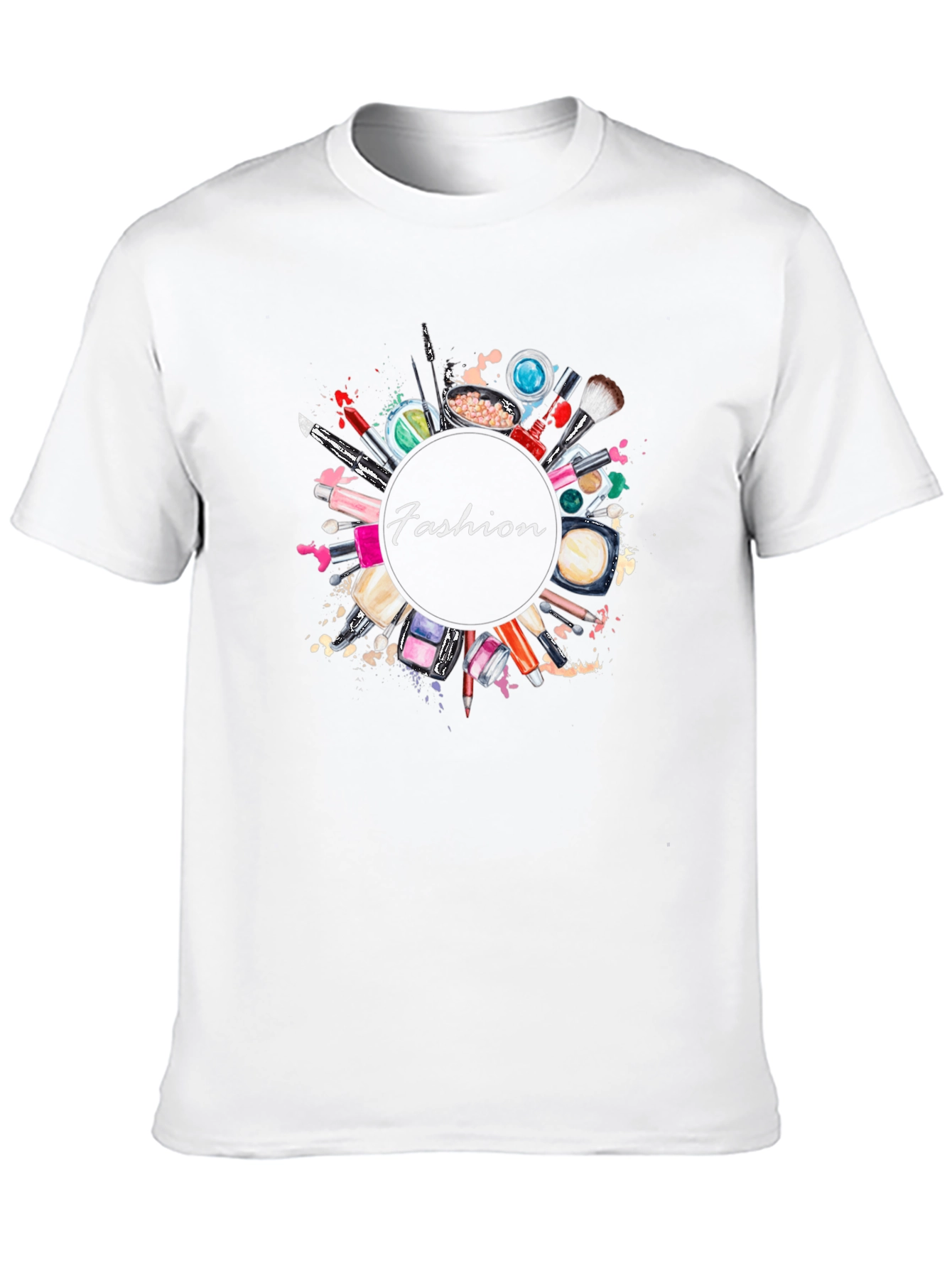 Fashion Make-up T-Shirt - Stylish Black Tee