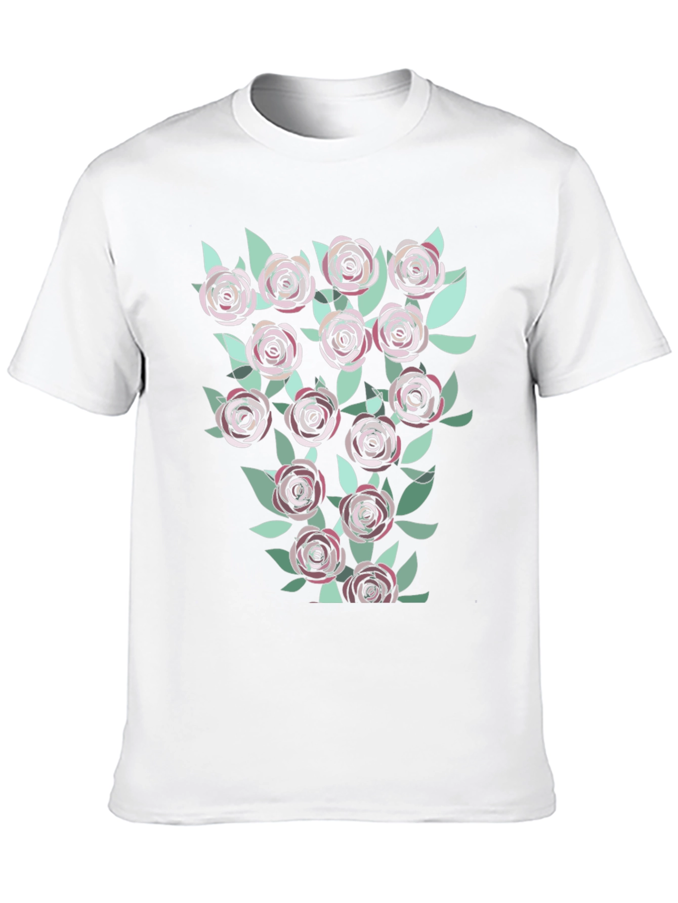 Floral Roses Graphic T-Shirt | Casual Black Tee