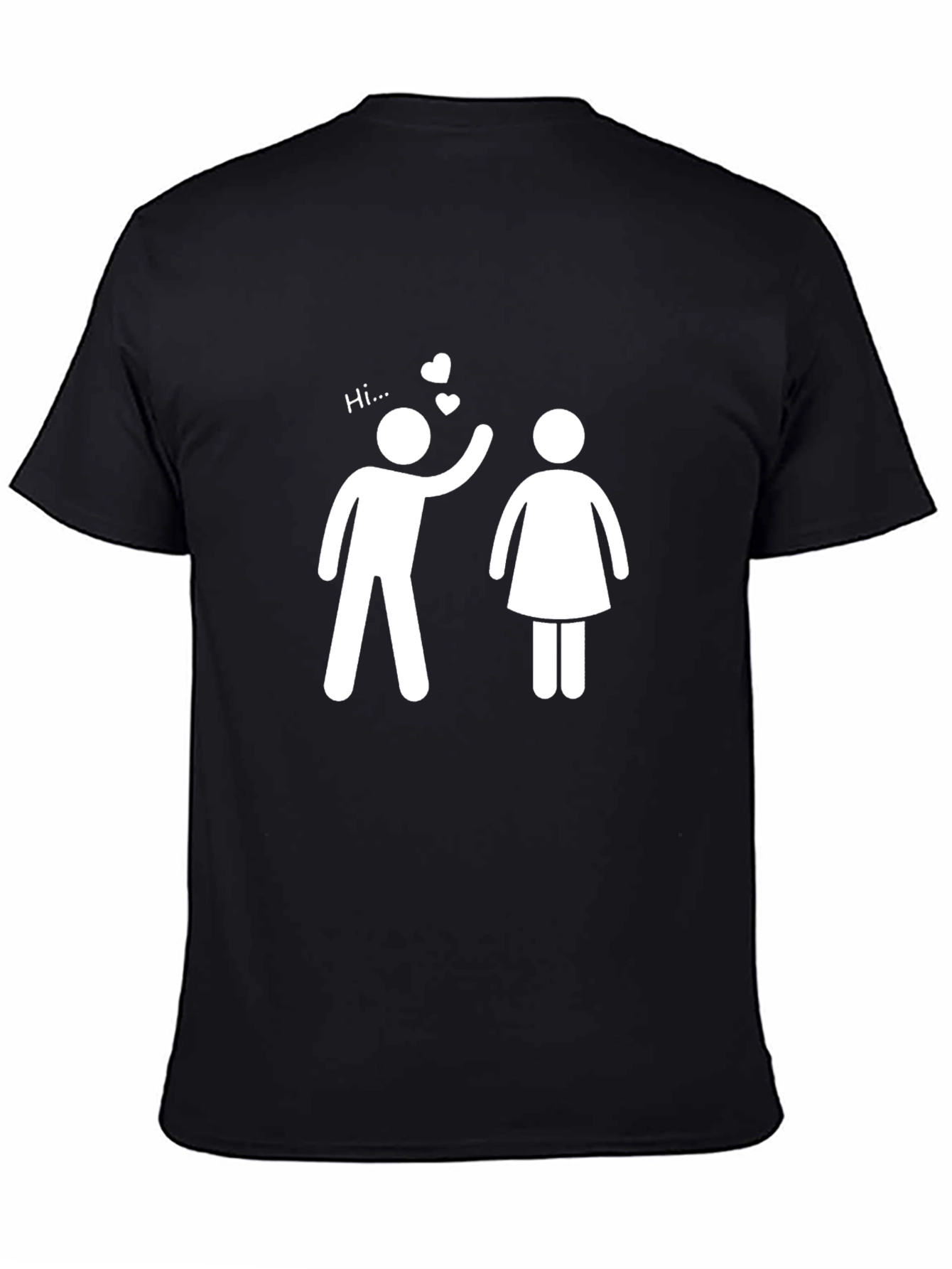 Hi Love T-Shirt -  Mens Black Graphic Tee