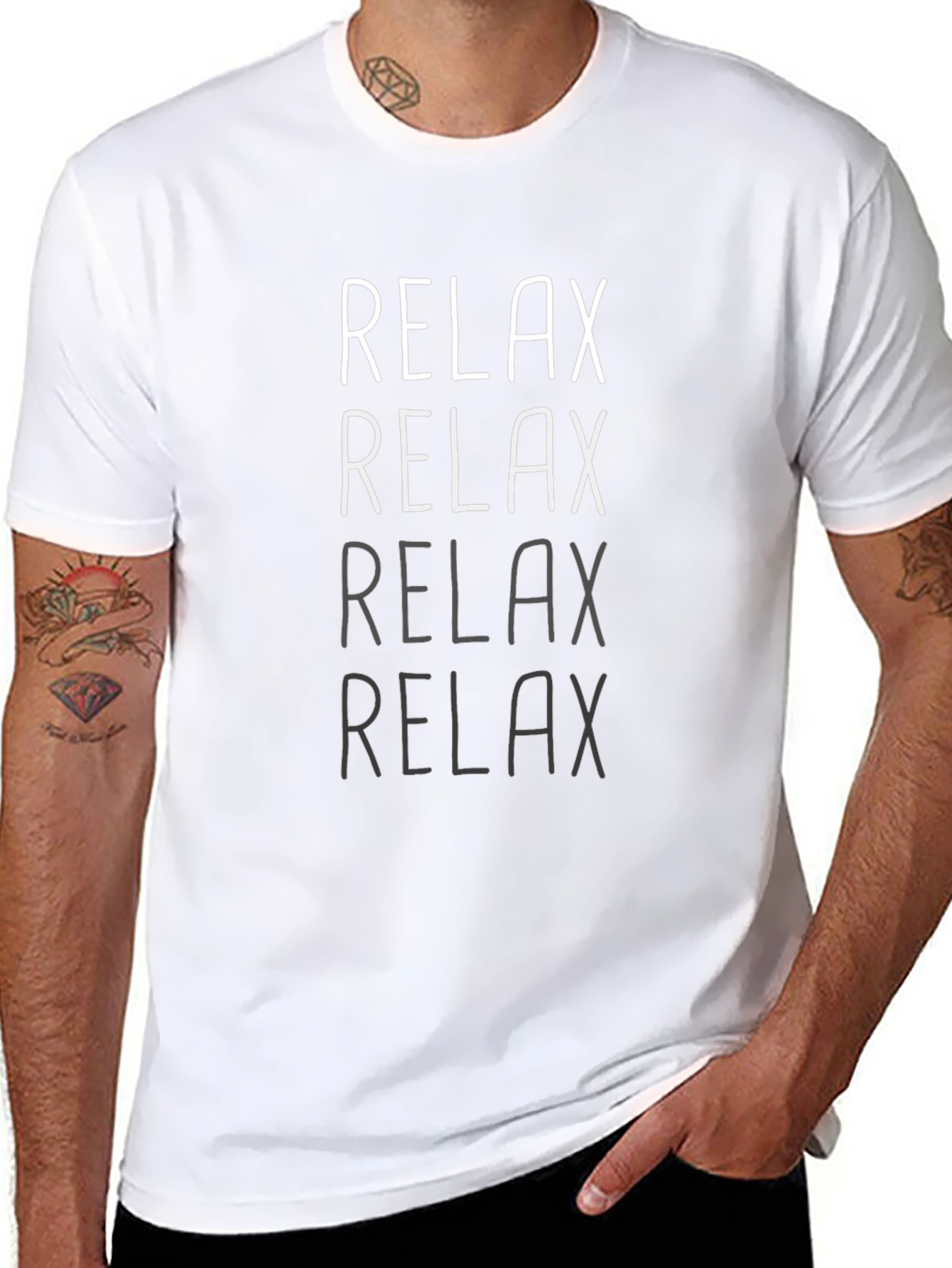 Relax Graphic T-Shirt - Mens Casual Tee