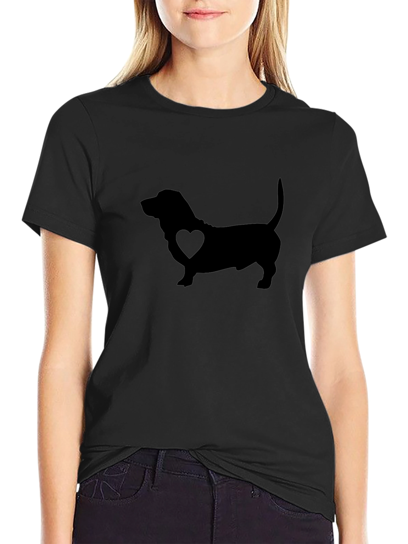 Dachshund Love Mens Black T-Shirt
